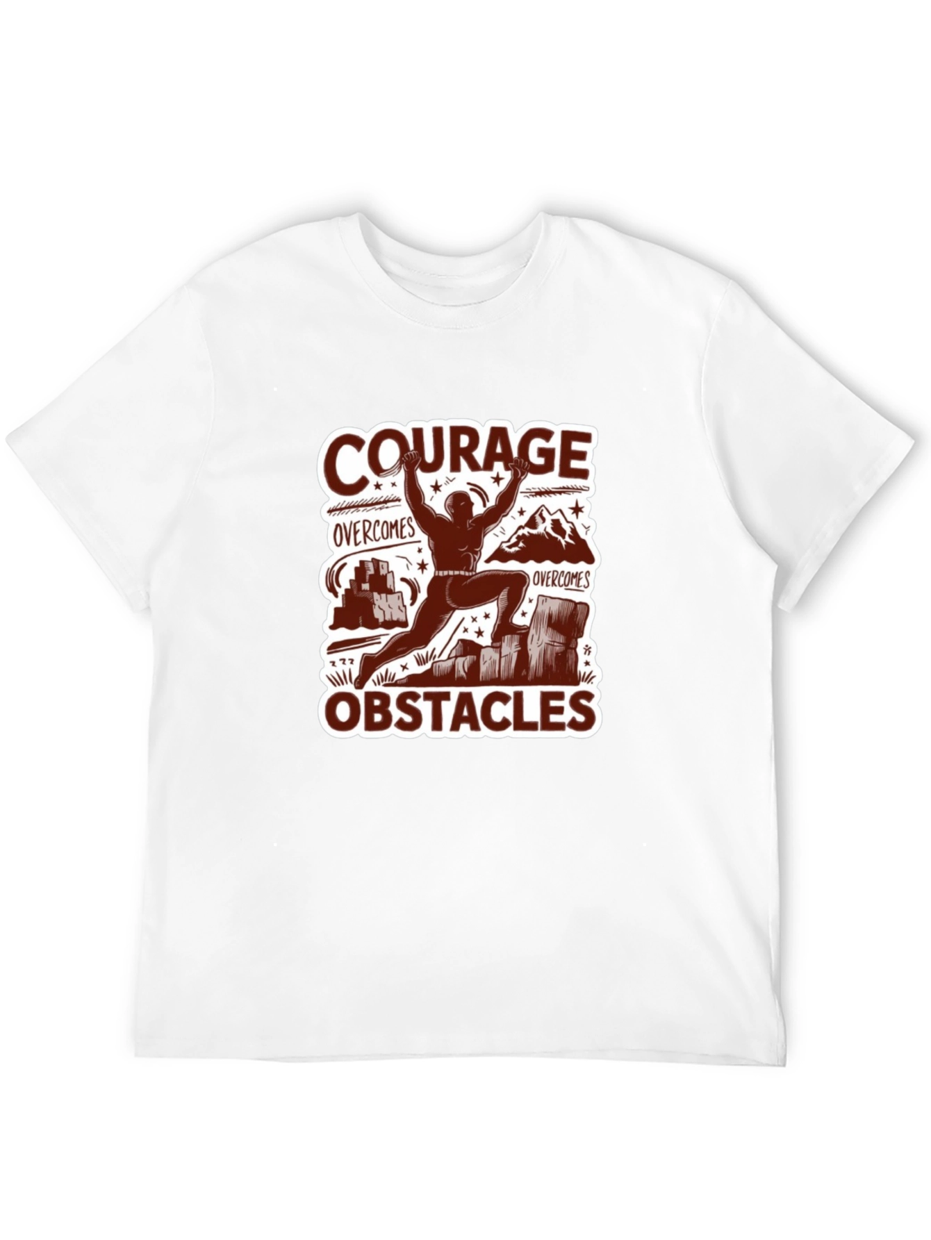 Courage Overcomes Obstacles Graphic T-Shirt