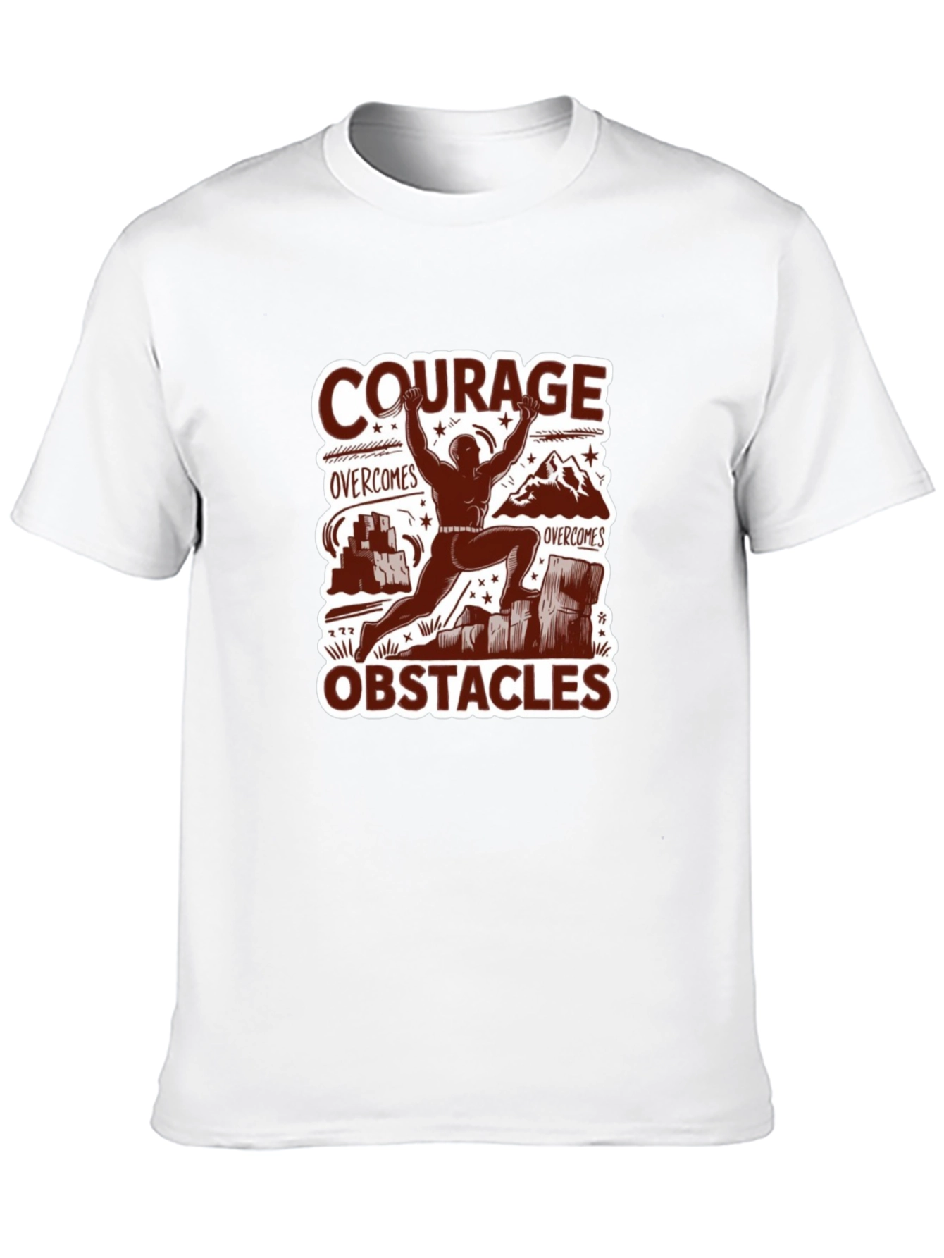 Courage Overcomes Obstacles Graphic T-Shirt