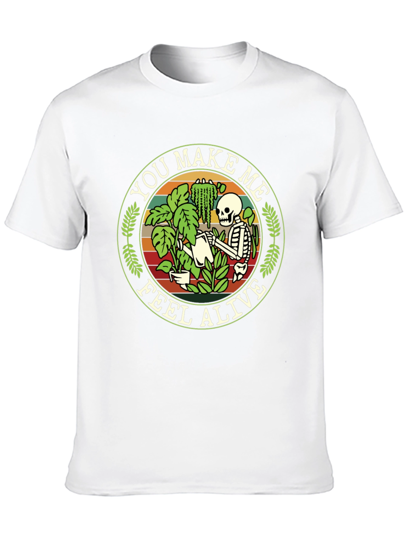 You Make Me Feel Alive Skeleton Gardener Graphic Tee