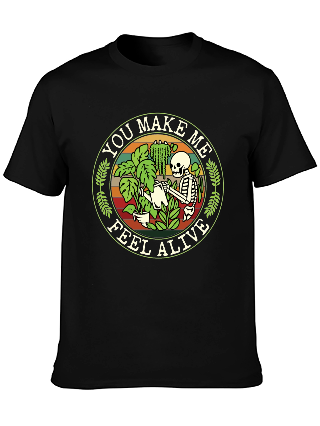 You Make Me Feel Alive Skeleton Gardener Graphic Tee