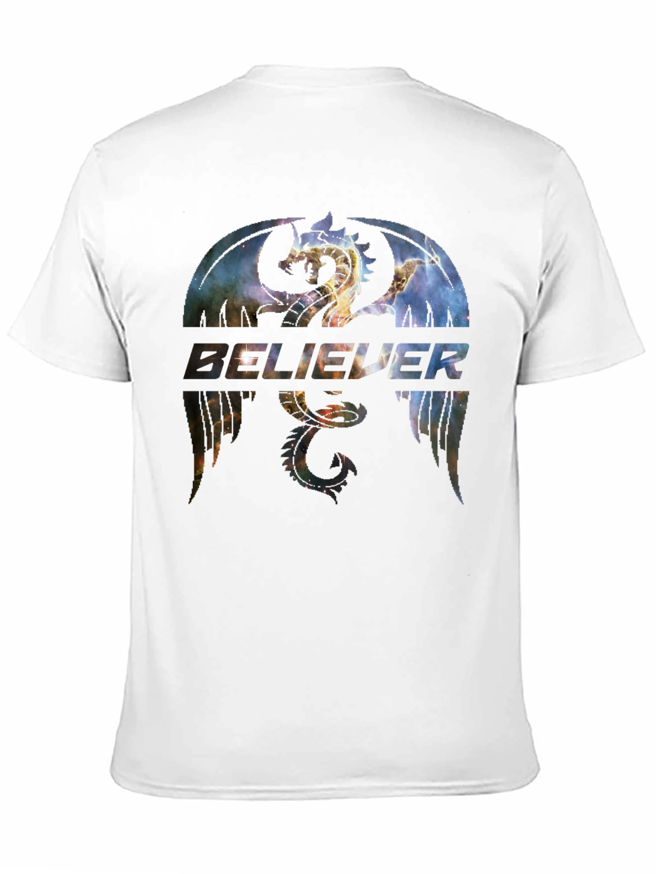 Believer Dragon Galaxy Graphic T-Shirt