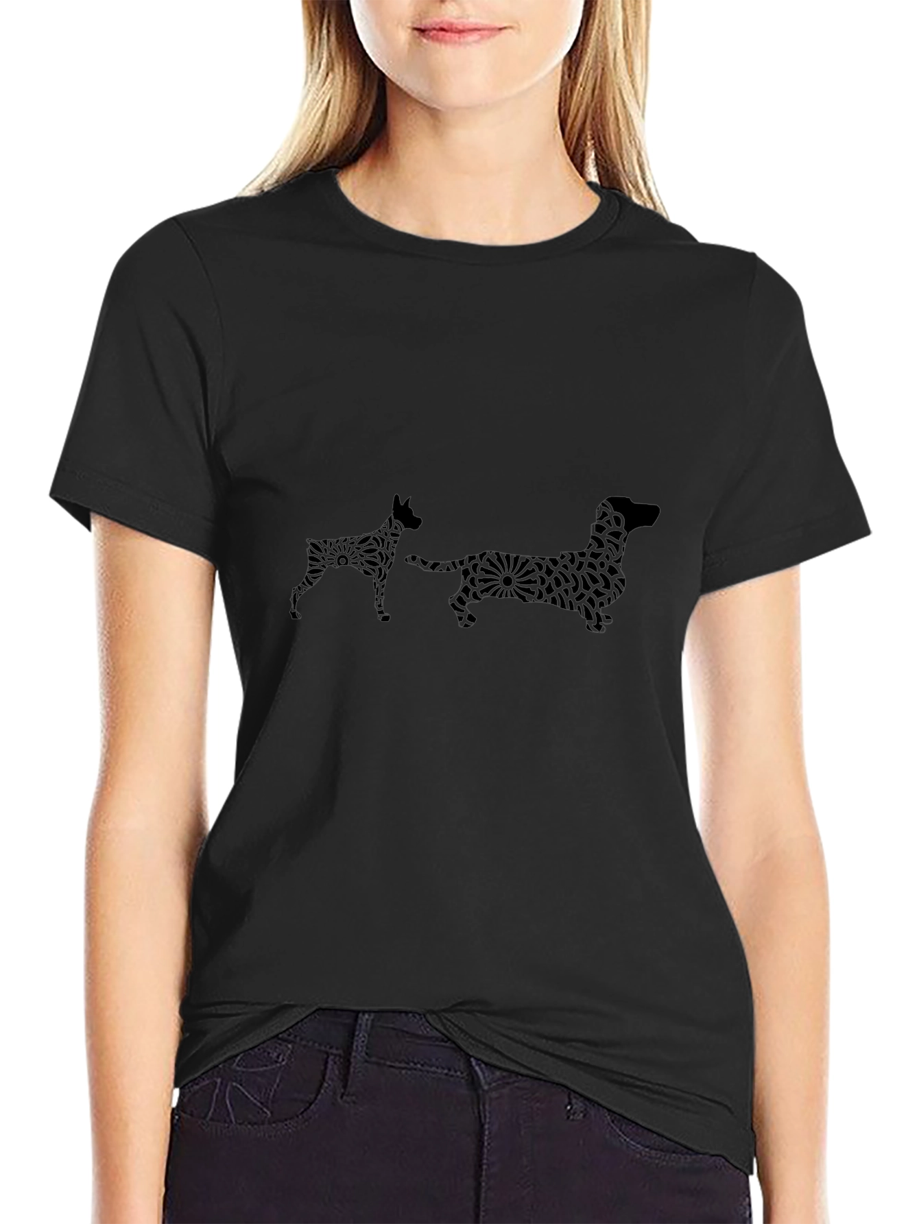 Dog Breed Patterned Graphic Tee