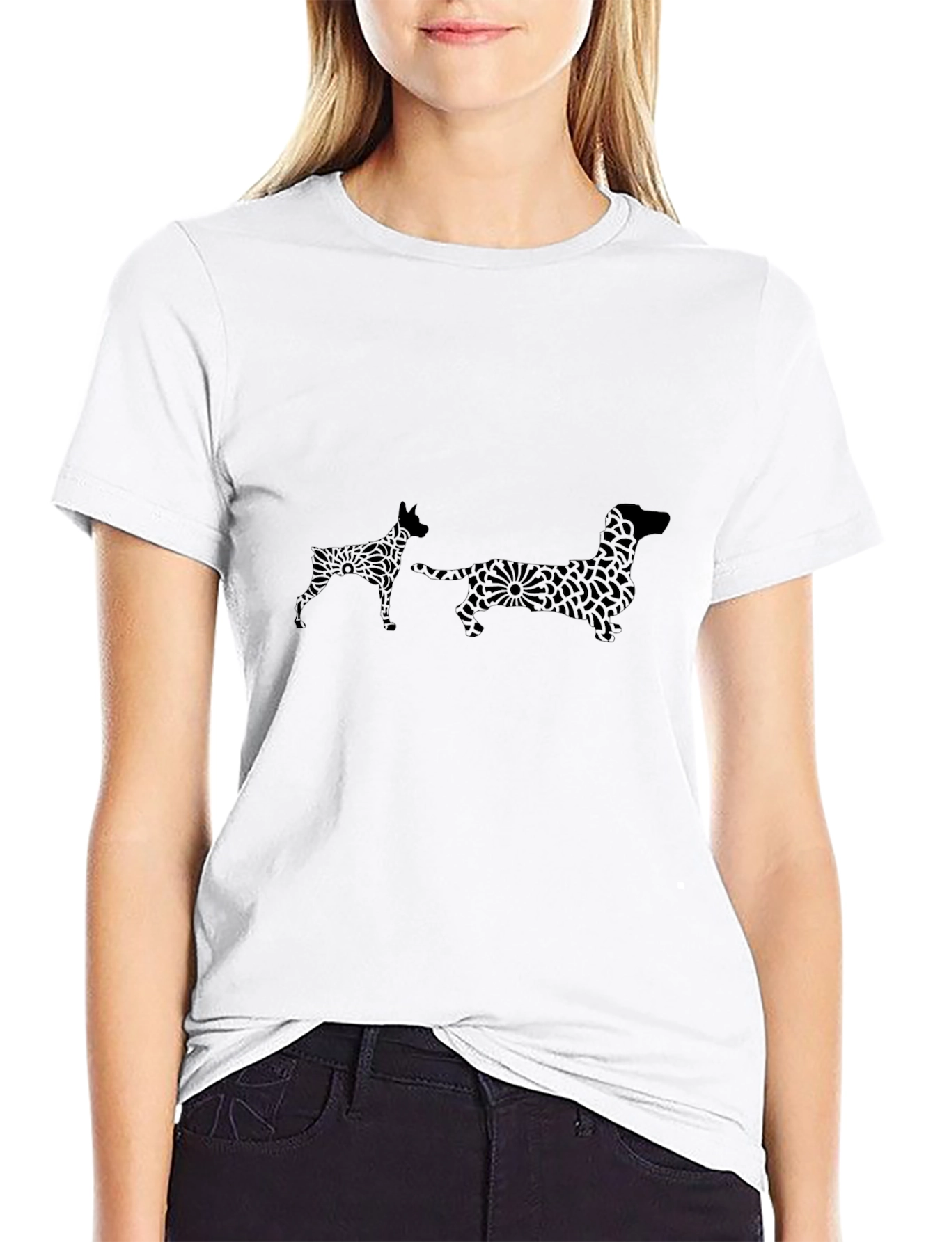 Dog Breed Patterned Graphic Tee