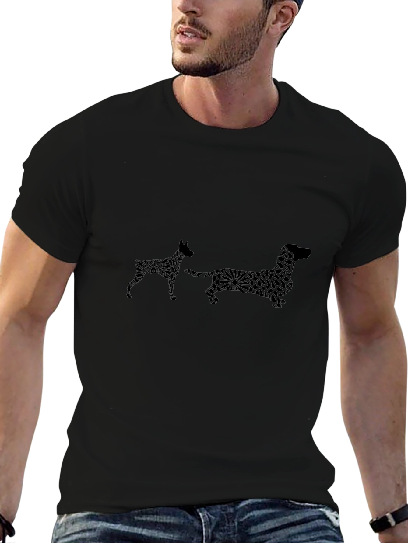 Dog Breed Patterned Graphic Tee