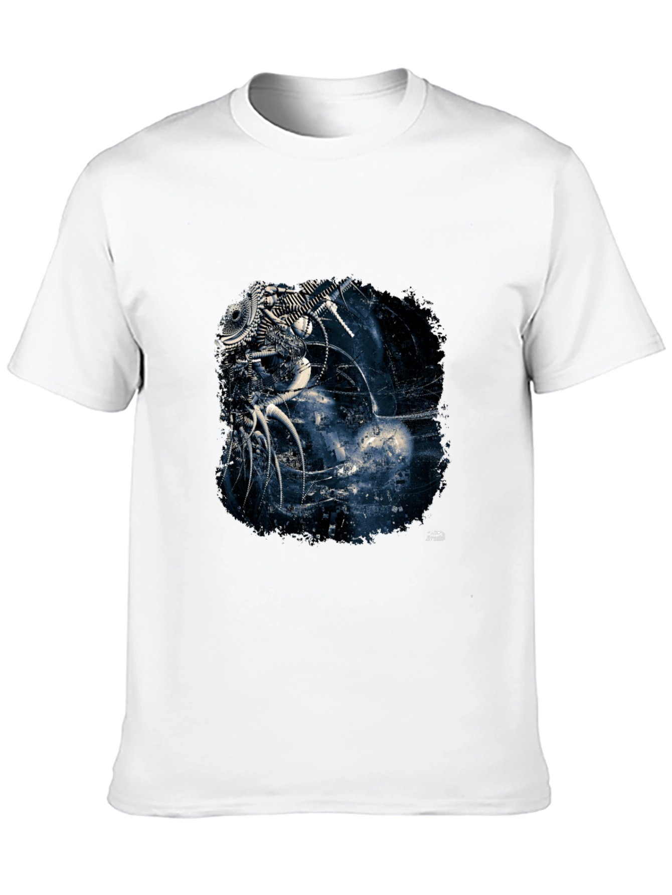 Abstract Machine Design Black T-Shirt