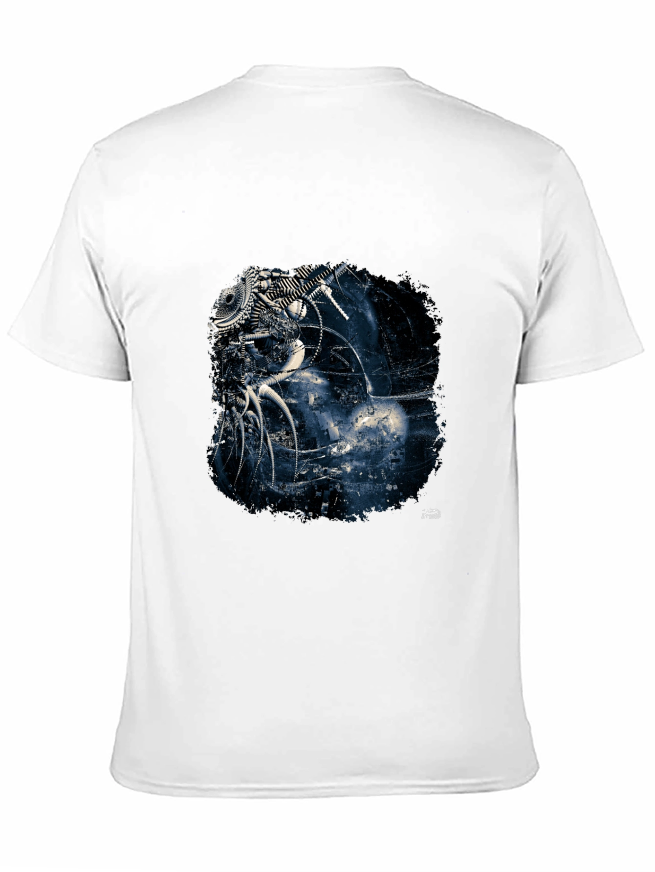 Abstract Machine Design Black T-Shirt