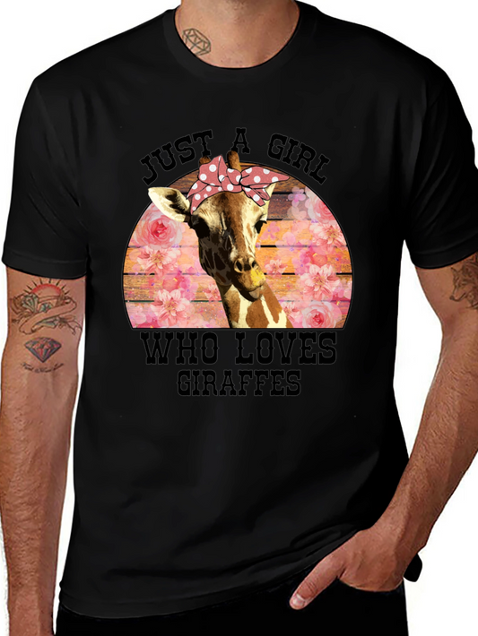 Giraffe Lover T-Shirt - Just a Girl Who Loves Giraffes!