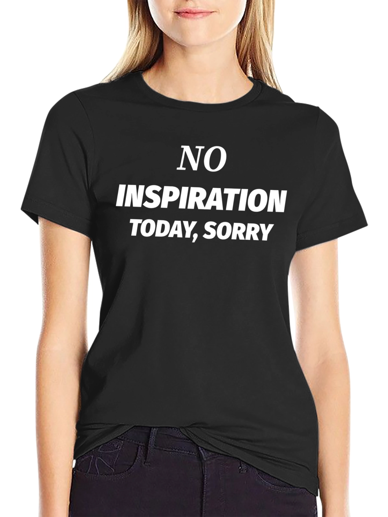 No Inspiration Today T-Shirt - Funny Slogan Tee