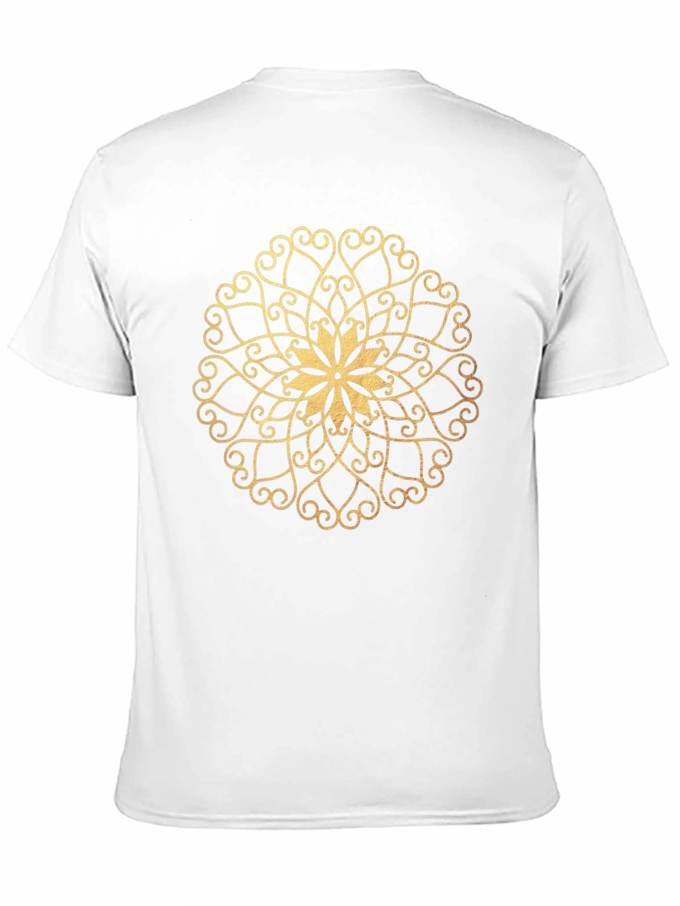 Elegant Mandala Graphic Tee - Black Cotton Comfort