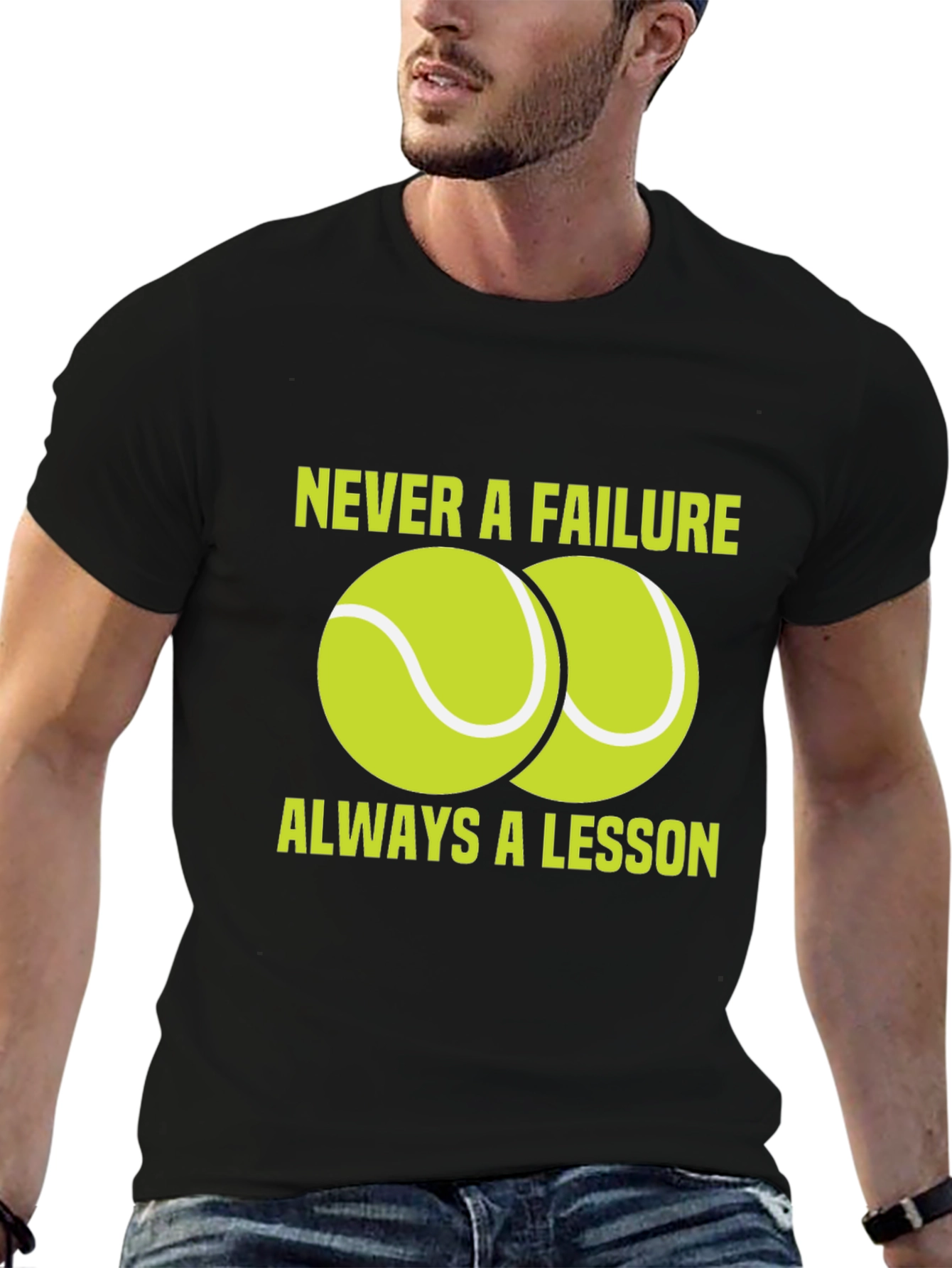Tennis Lesson T-Shirt - Never A Failure Graphic Tee