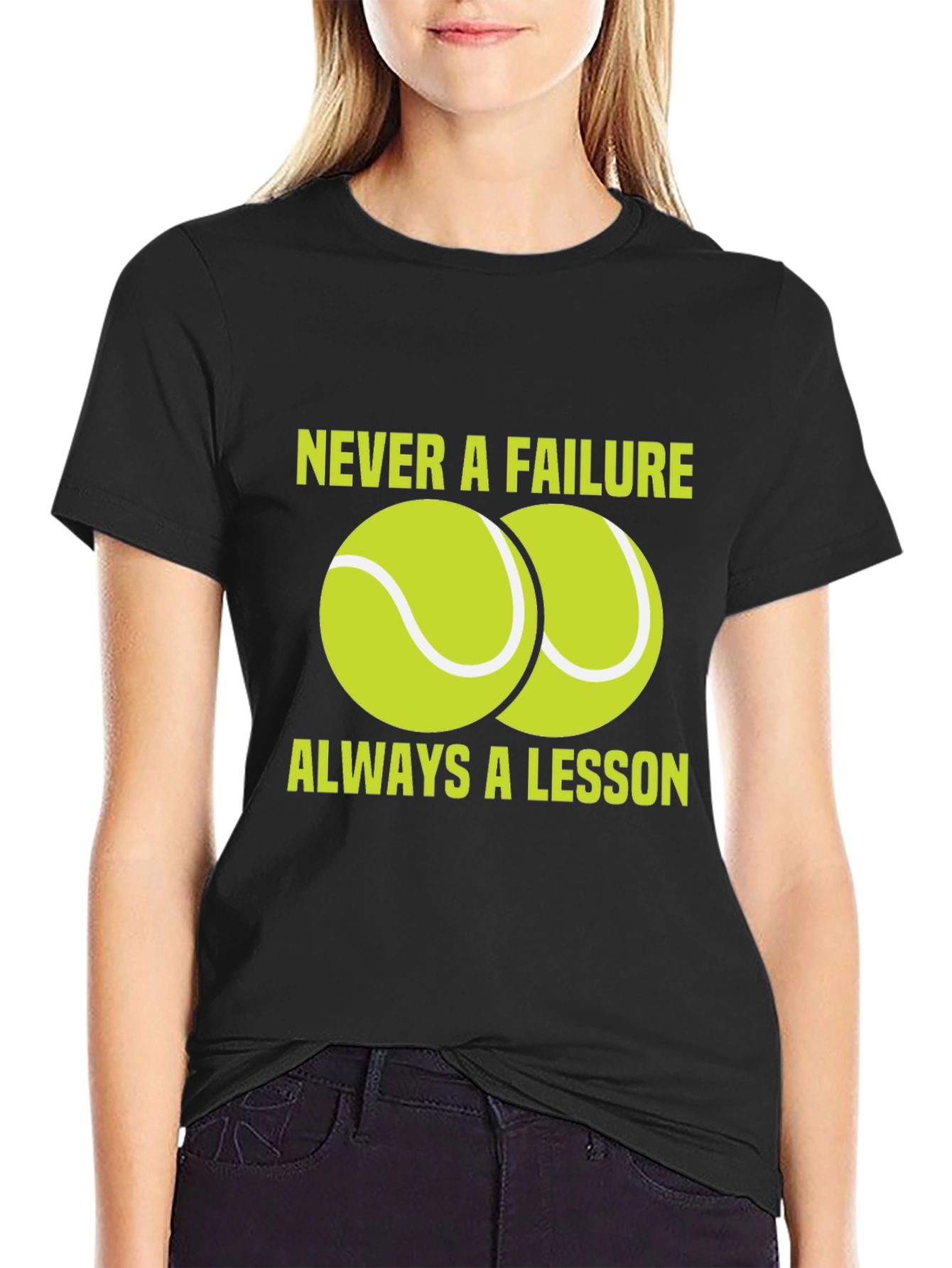 Tennis Lesson T-Shirt - Never A Failure Graphic Tee