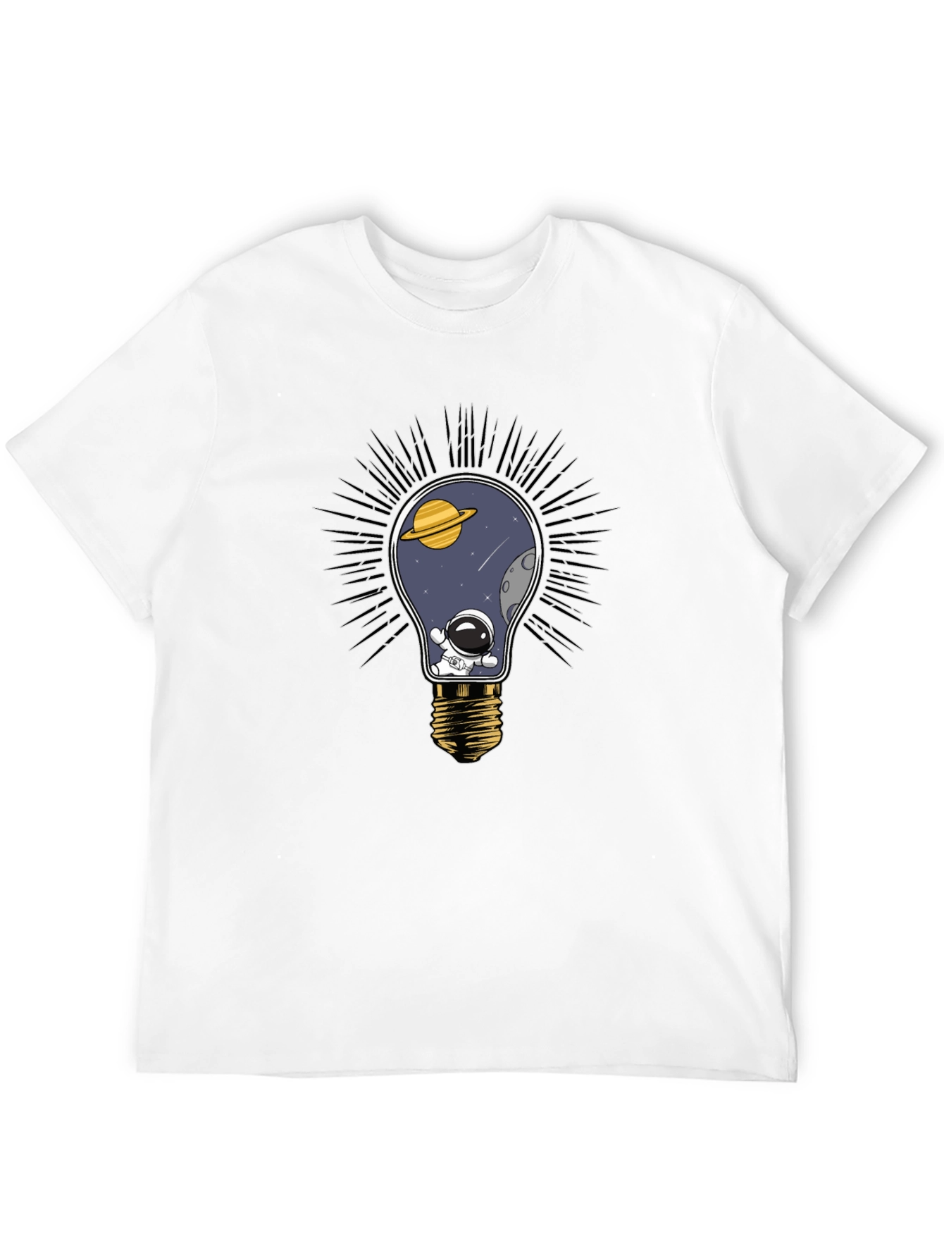 Cosmic Light Bulb T-Shirt - Space Astronaut Tee