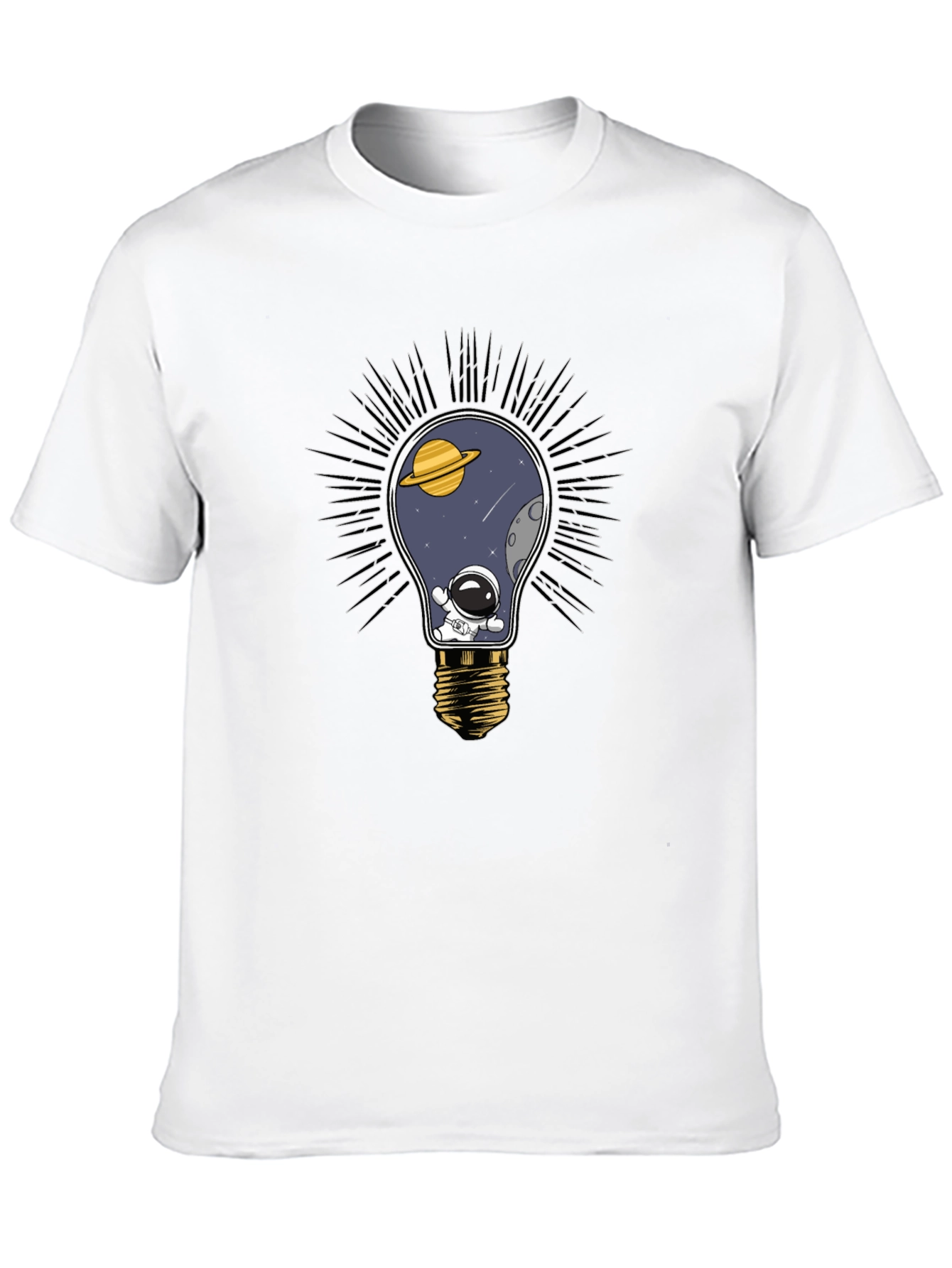 Cosmic Light Bulb T-Shirt - Space Astronaut Tee