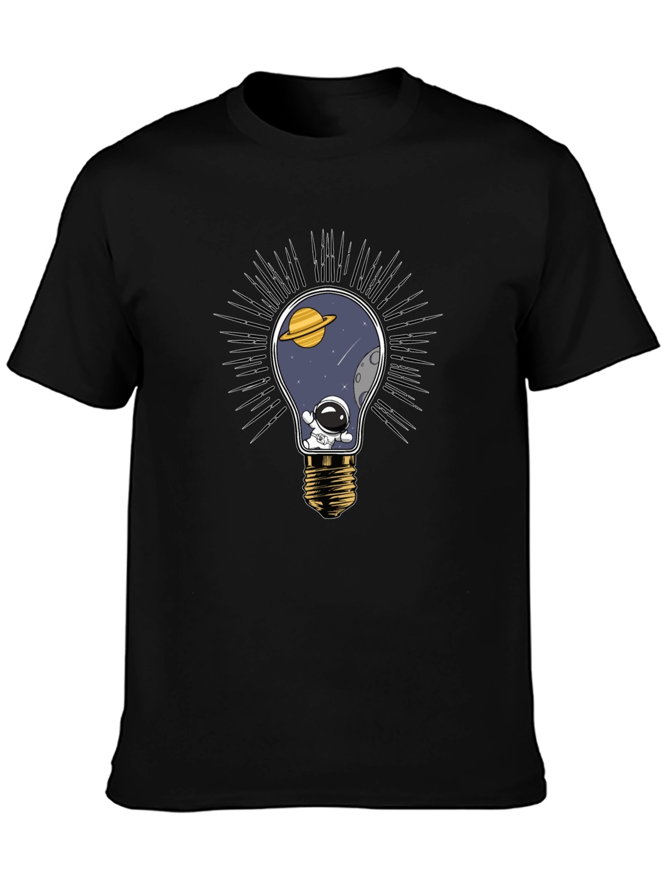 Cosmic Light Bulb T-Shirt - Space Astronaut Tee