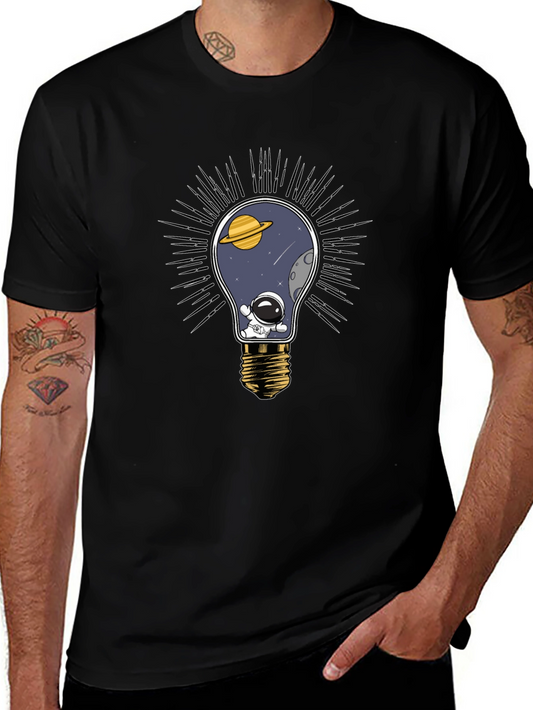 Cosmic Light Bulb T-Shirt - Space Astronaut Tee