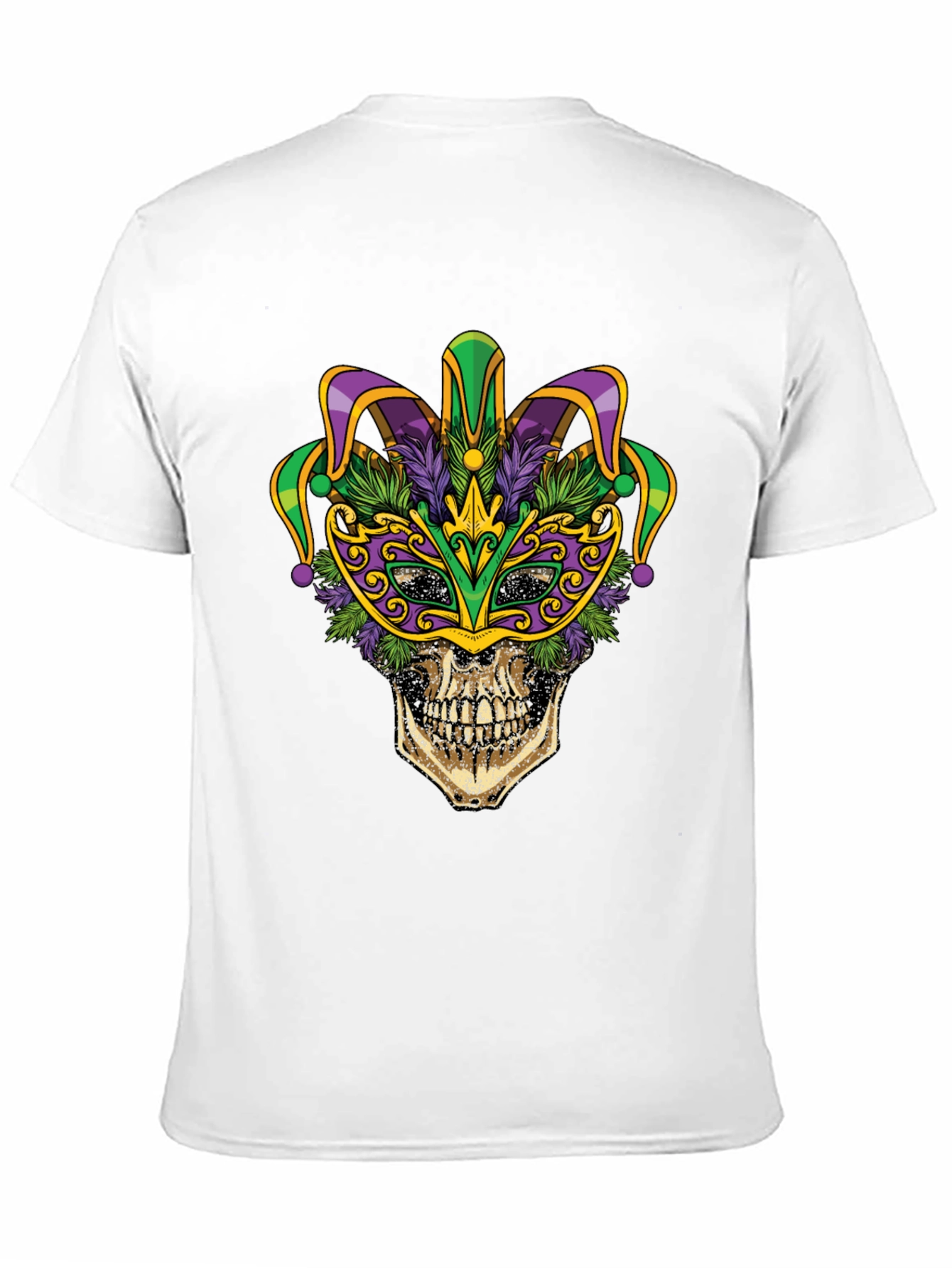 Mardi Gras Skull Graphic Tee