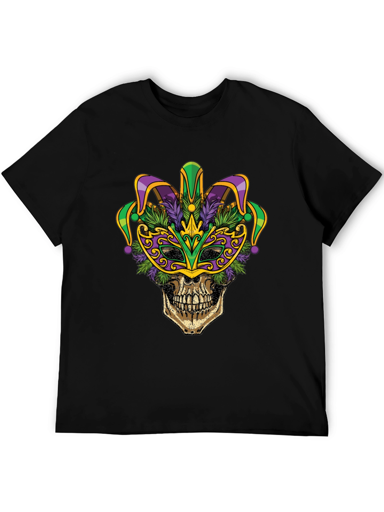 Mardi Gras Skull Graphic Tee