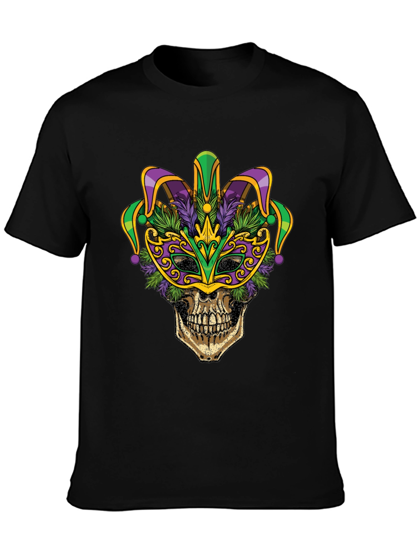 Mardi Gras Skull Graphic Tee