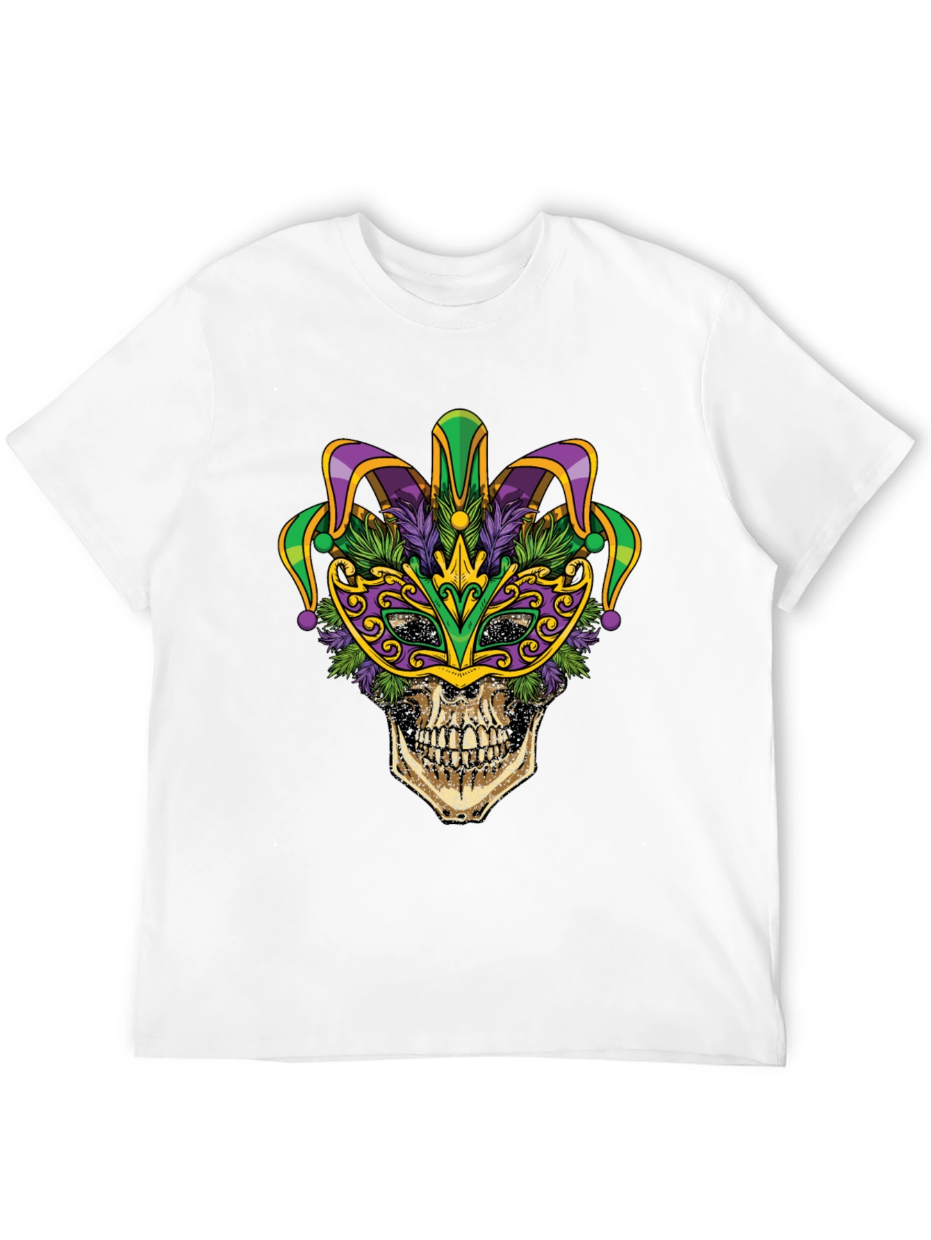 Mardi Gras Skull Graphic Tee