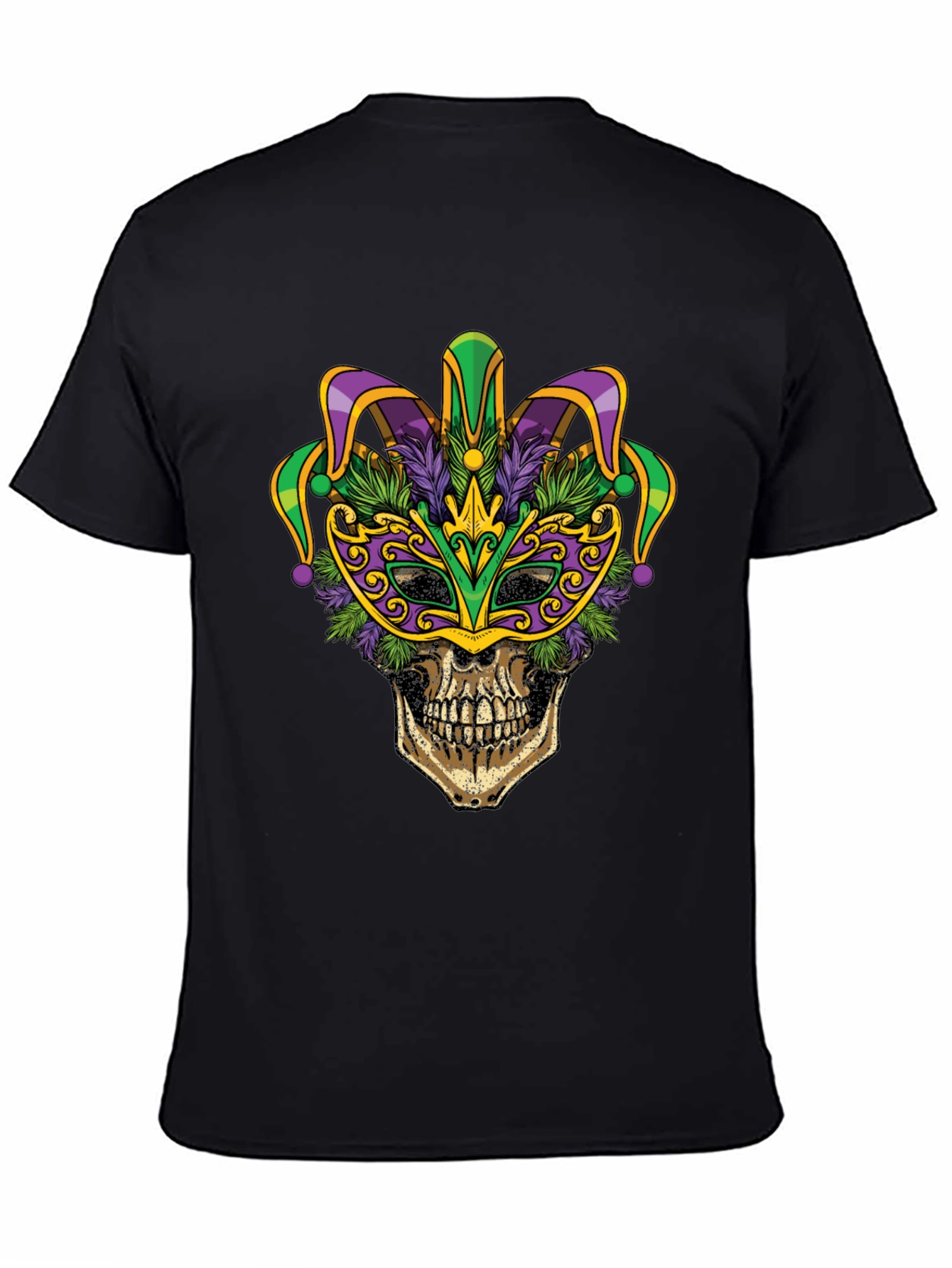 Mardi Gras Skull Graphic Tee