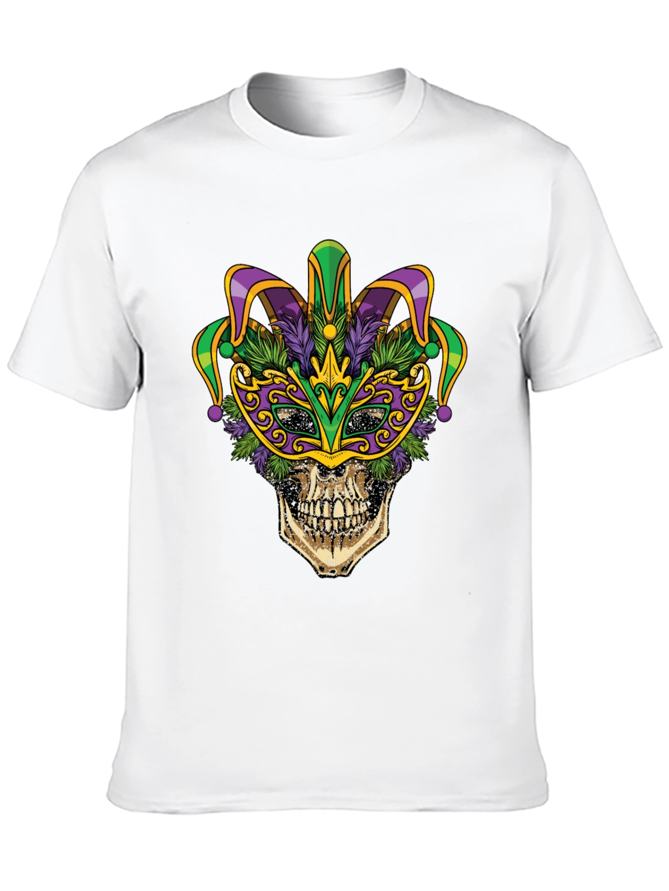 Mardi Gras Skull Graphic Tee