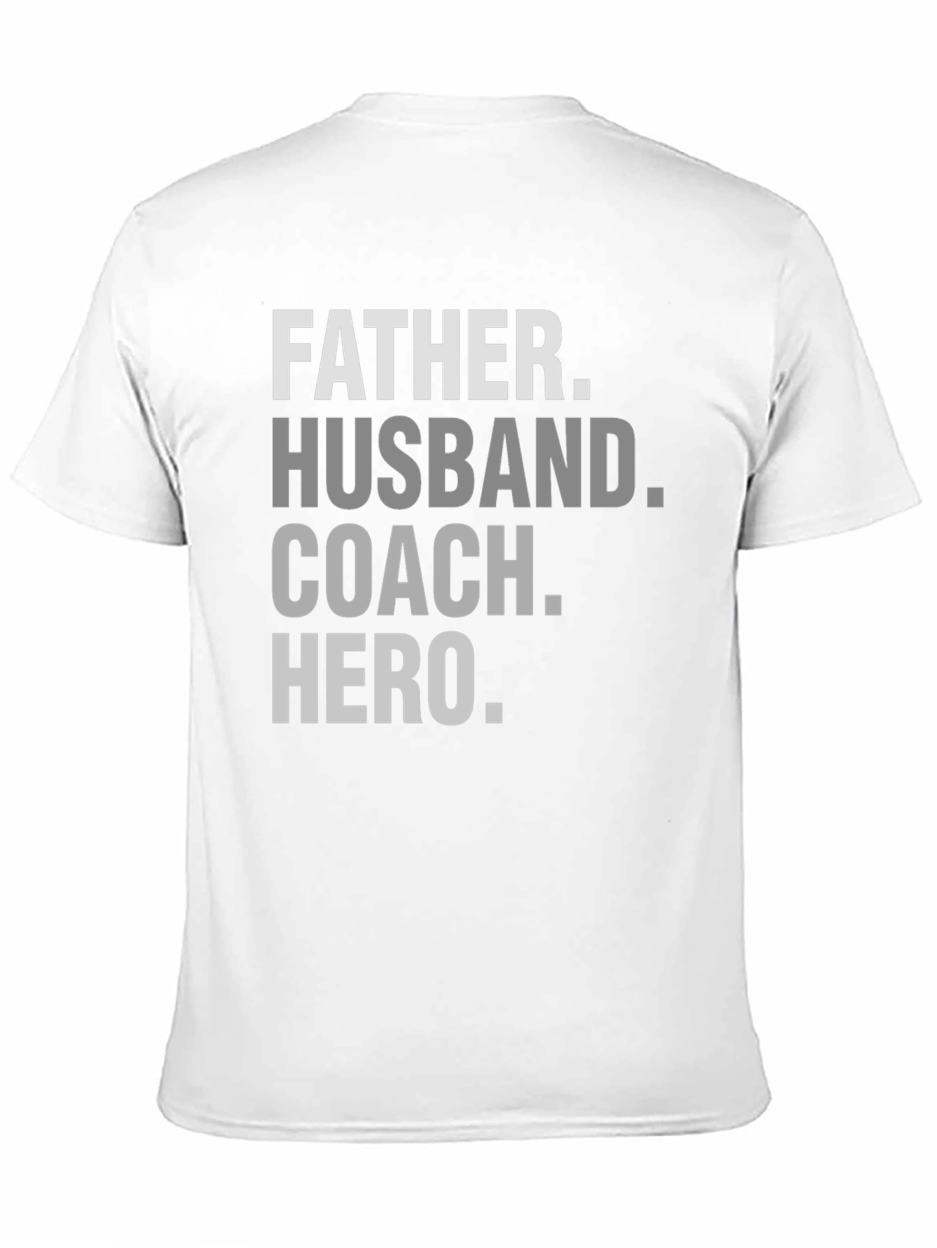 Father Husband Coach Hero Black T-Shirt
