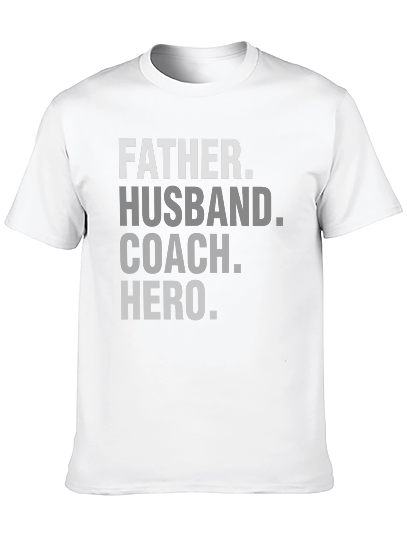 Father Husband Coach Hero Black T-Shirt