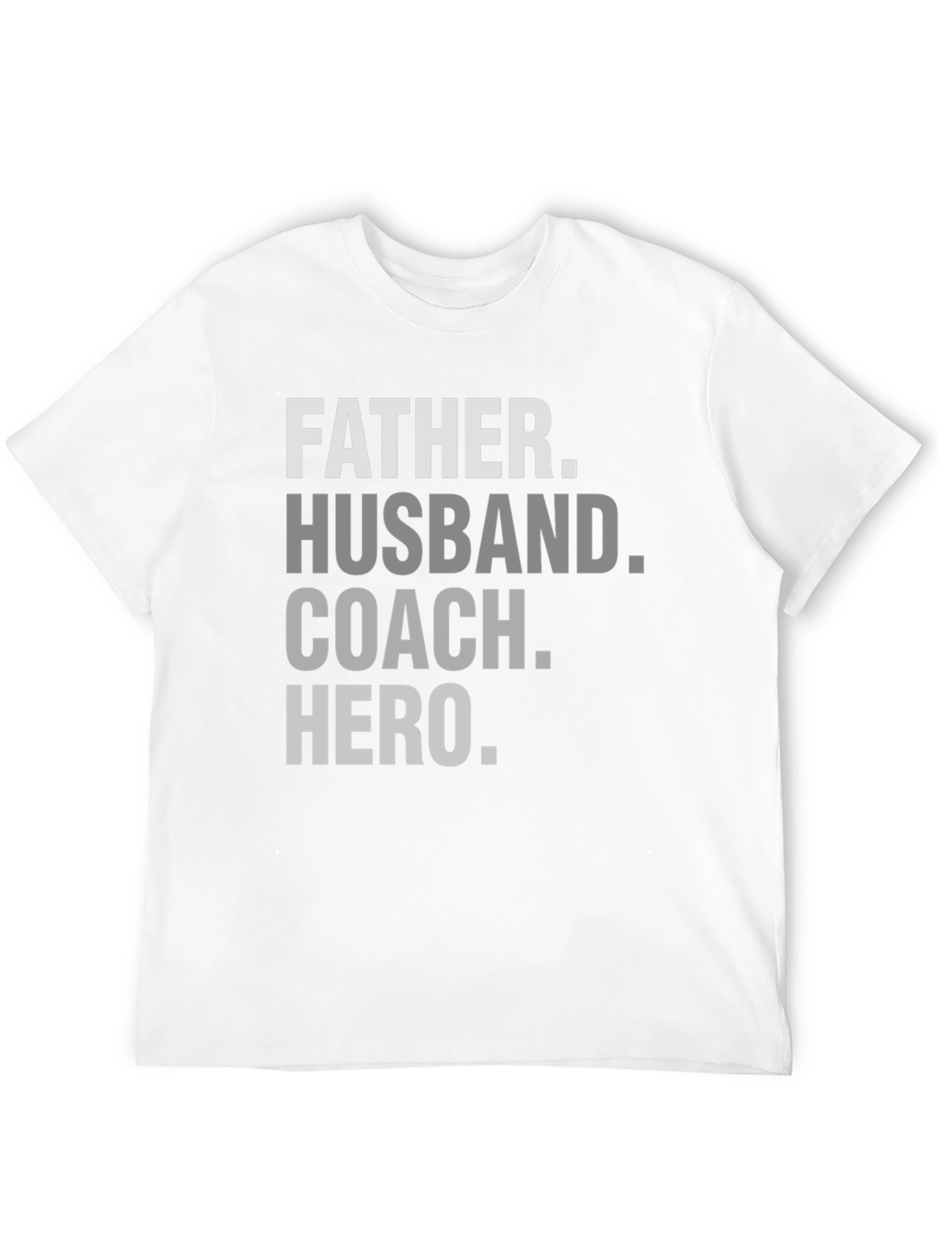 Father Husband Coach Hero Black T-Shirt