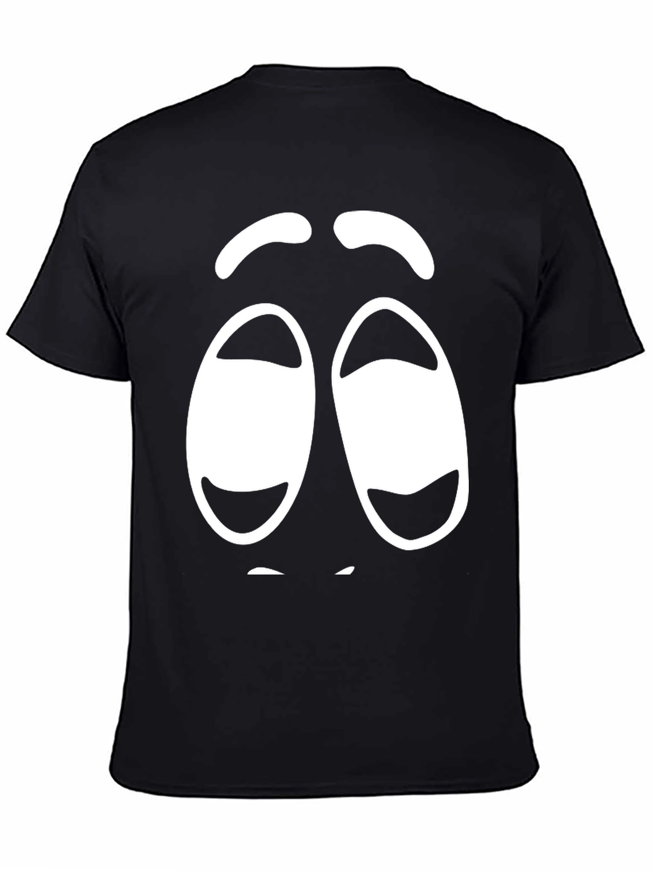 Funny Graphic Sleepy Face Black T-Shirt