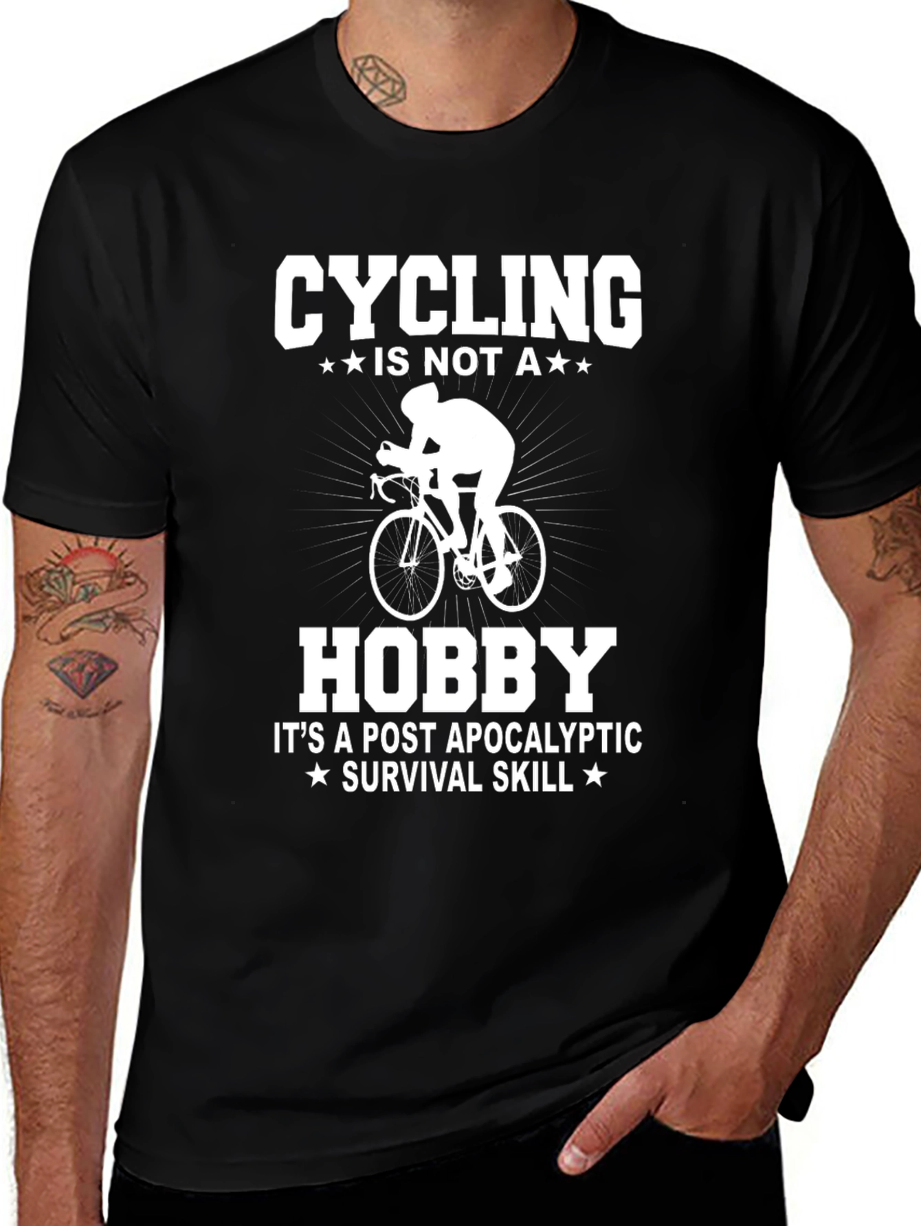 Cycling Post-Apocalyptic Survival Skill T-Shirt