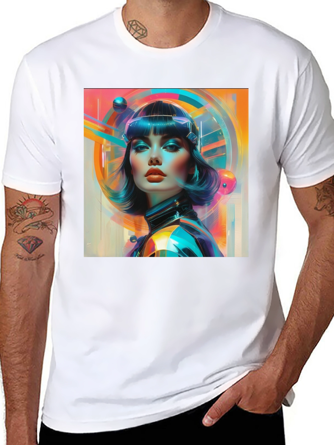 Retro Sci-Fi Woman Graphic T-Shirt
