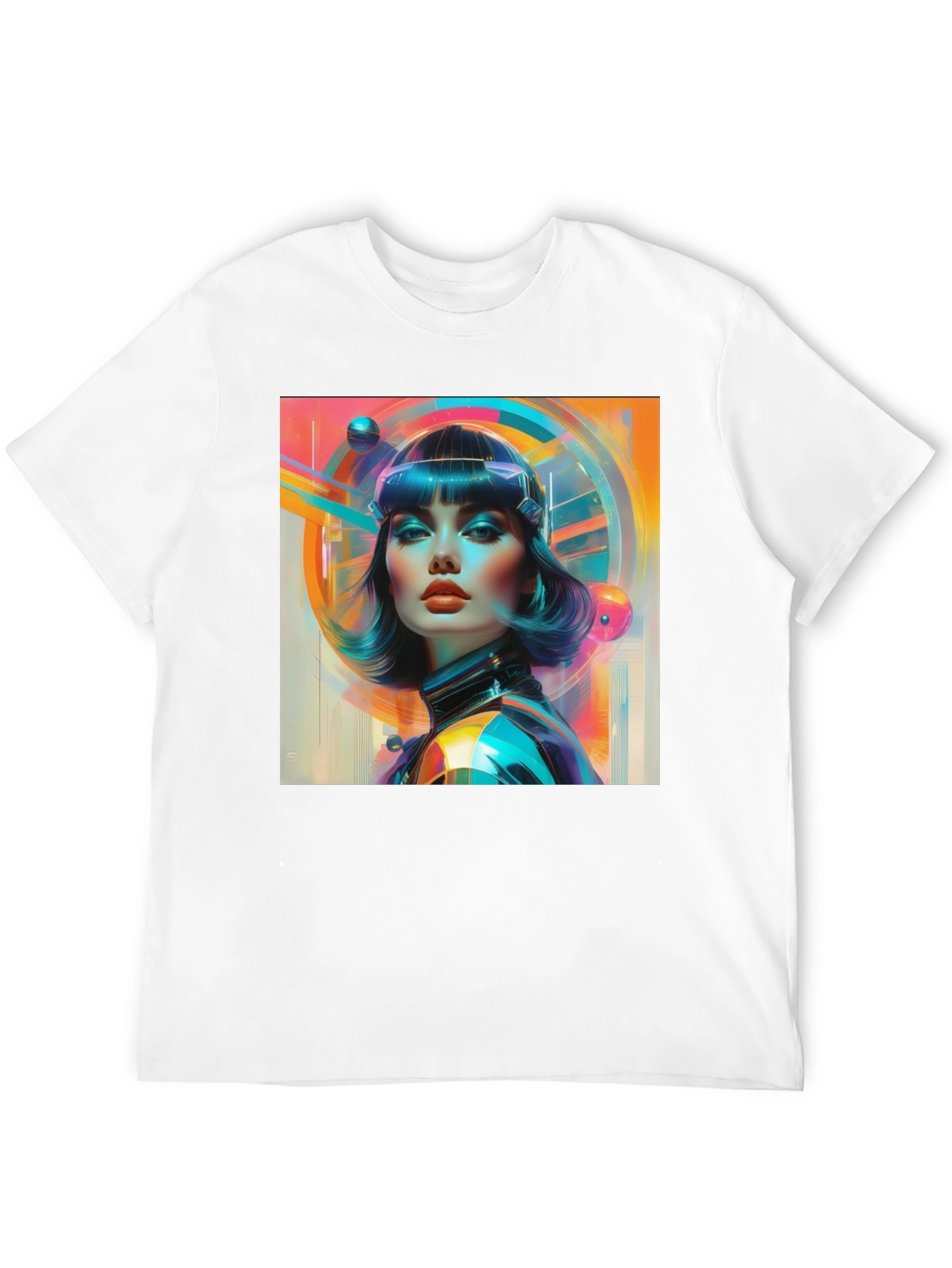 Retro Sci-Fi Woman Graphic T-Shirt