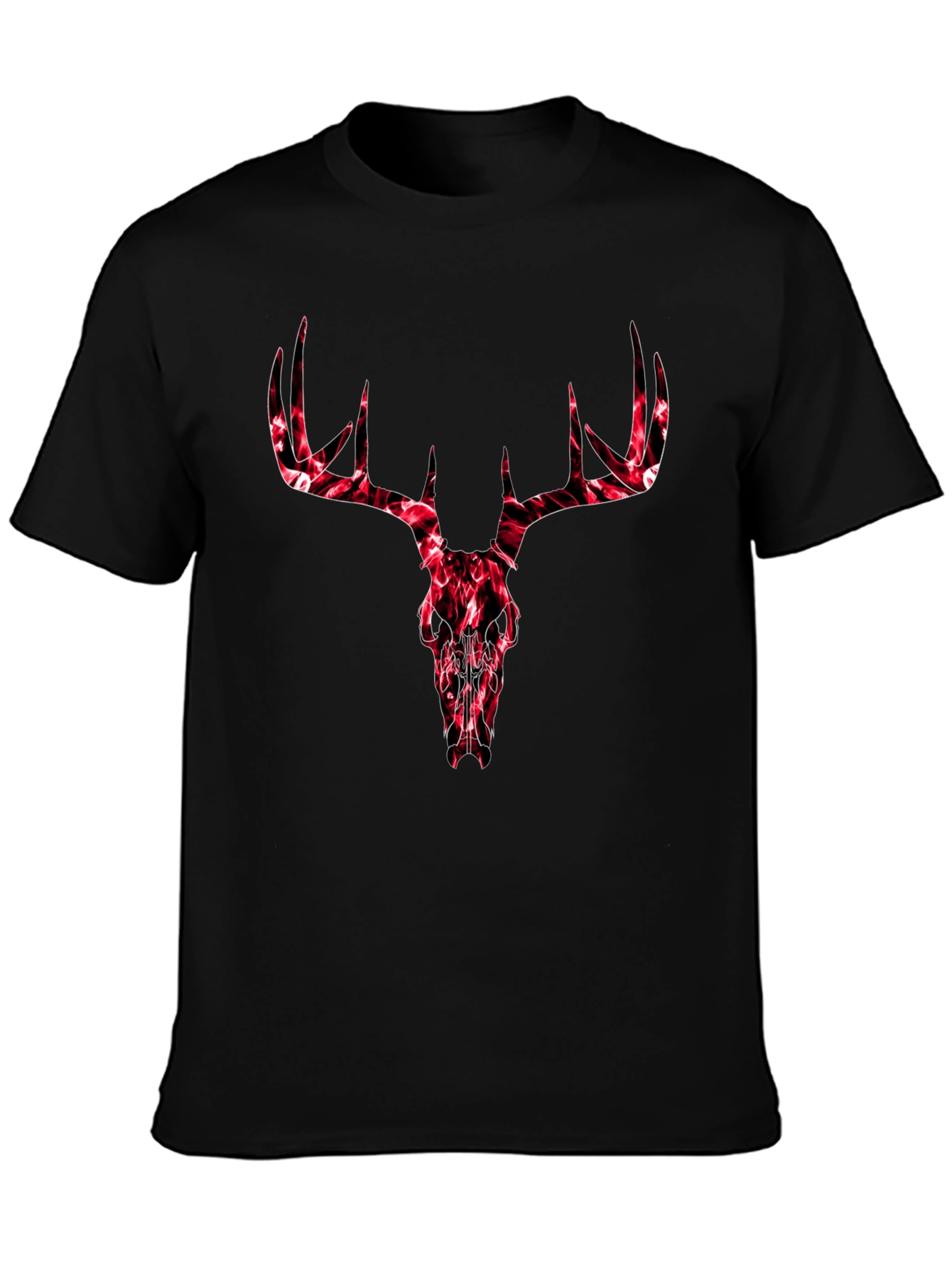 Deer Skull Graphic Tee - Mens Black T-Shirt