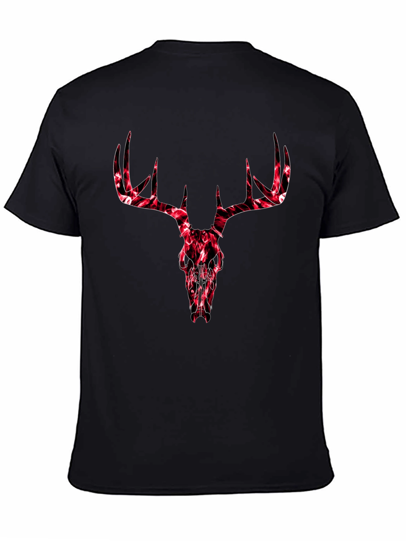 Deer Skull Graphic Tee - Mens Black T-Shirt