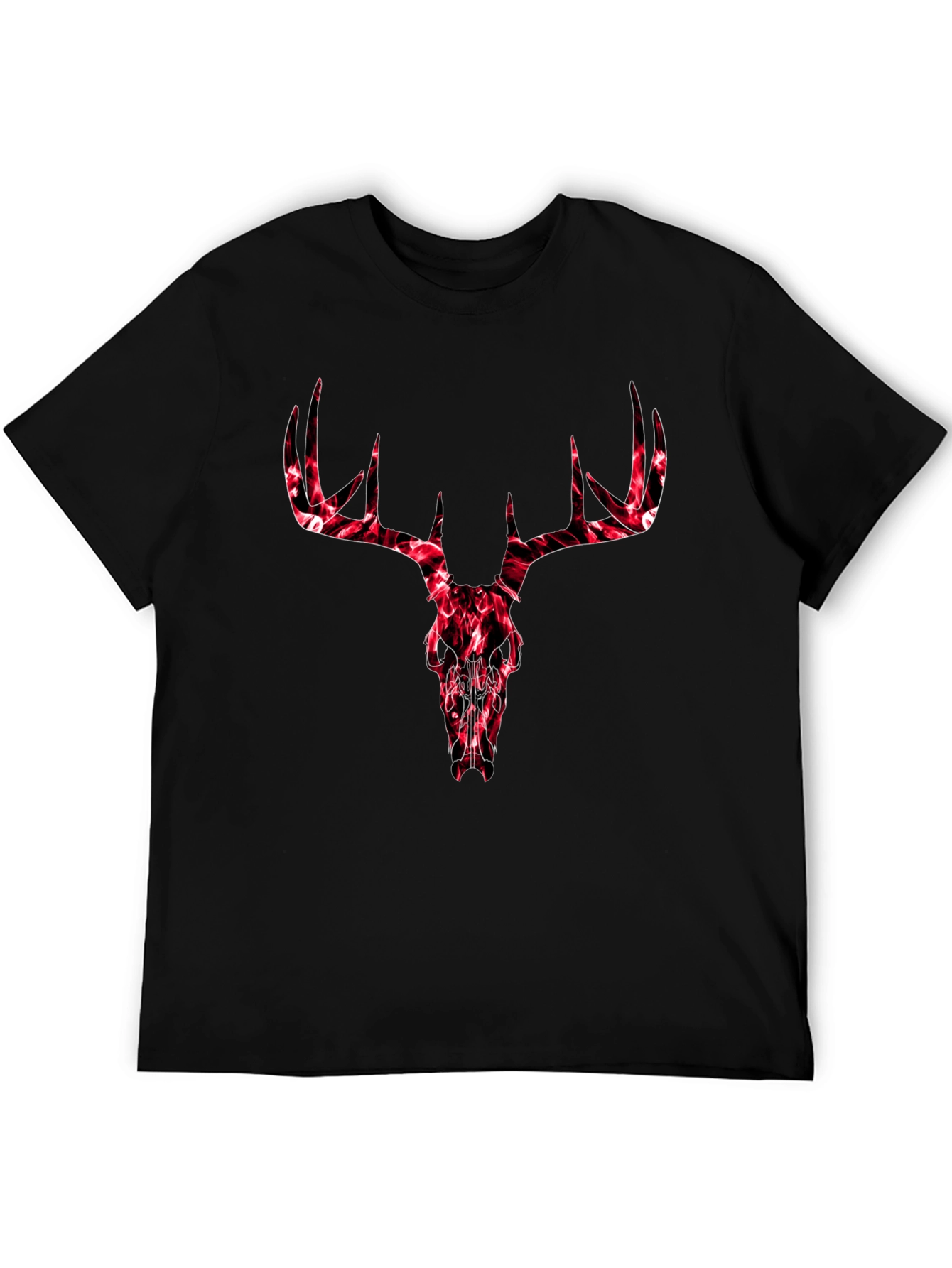 Deer Skull Graphic Tee - Mens Black T-Shirt