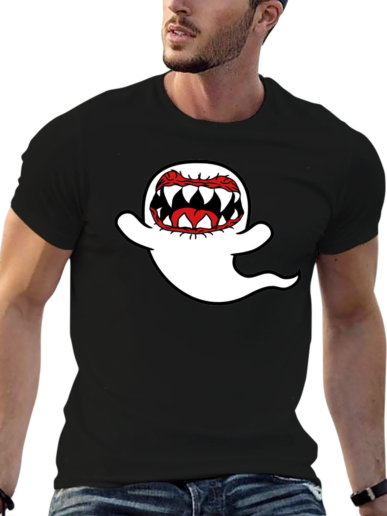 Ghost Graphic Black T-Shirt