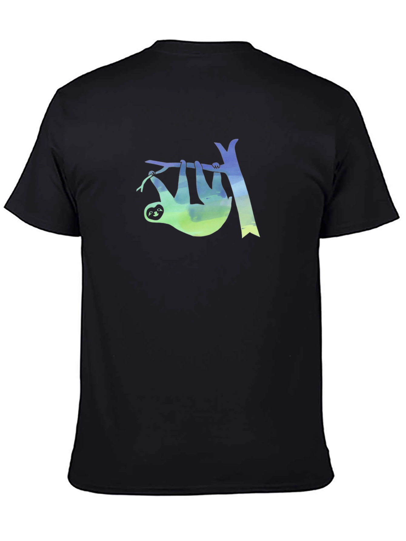 Sloth Tree Graphic Tee - Mens Black T-Shirt