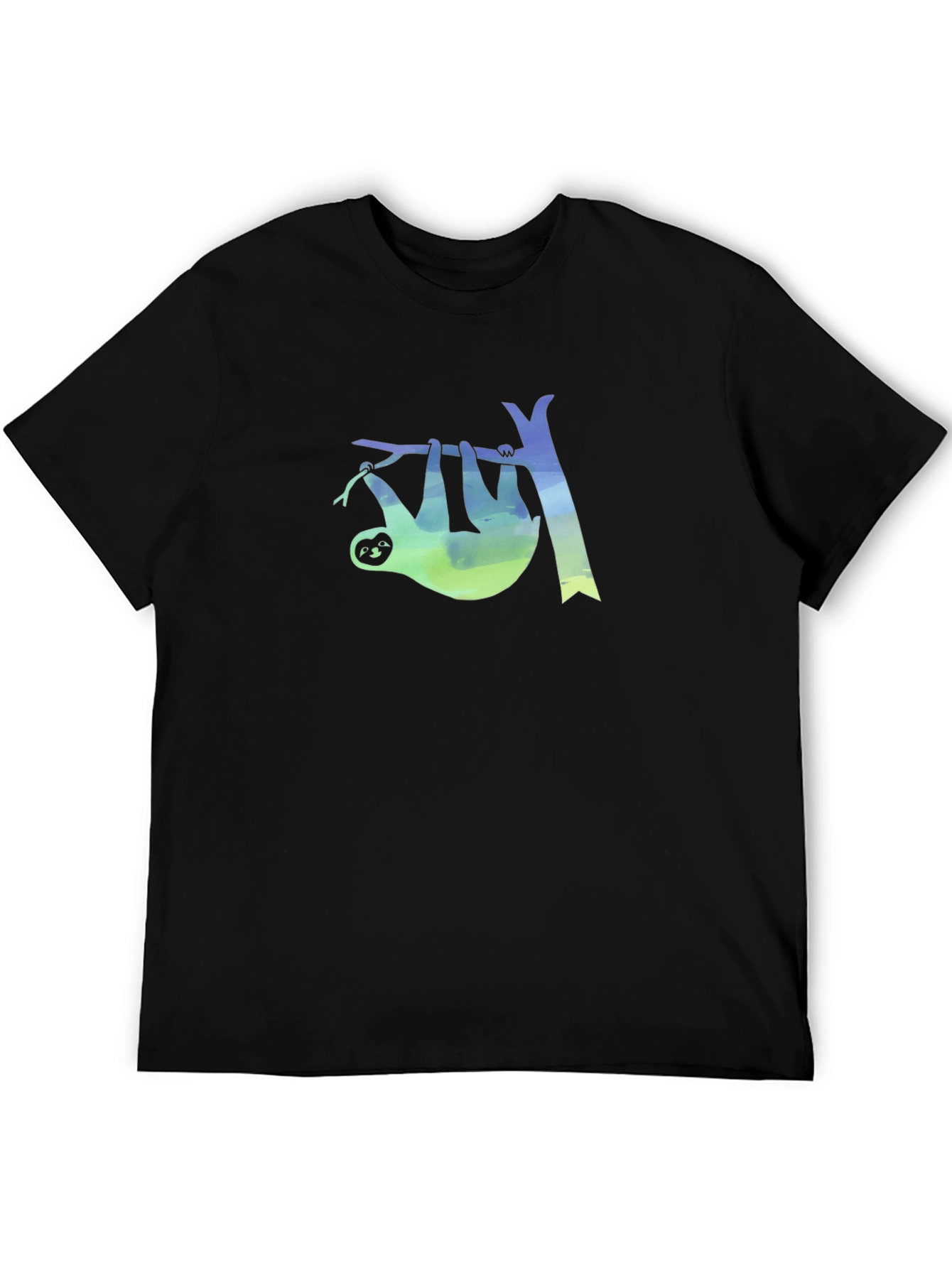 Sloth Tree Graphic Tee - Mens Black T-Shirt