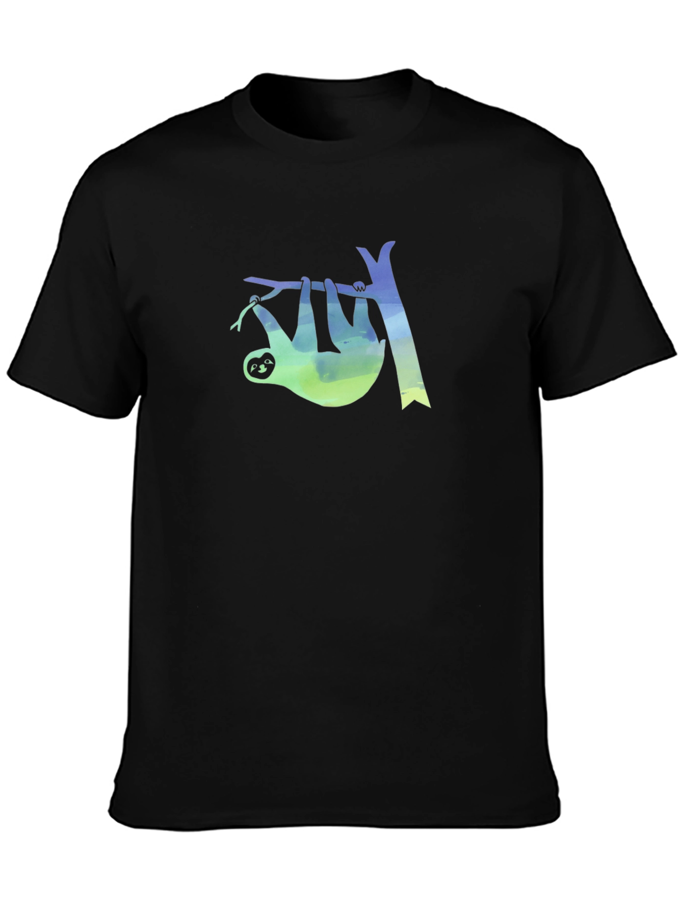Sloth Tree Graphic Tee - Mens Black T-Shirt