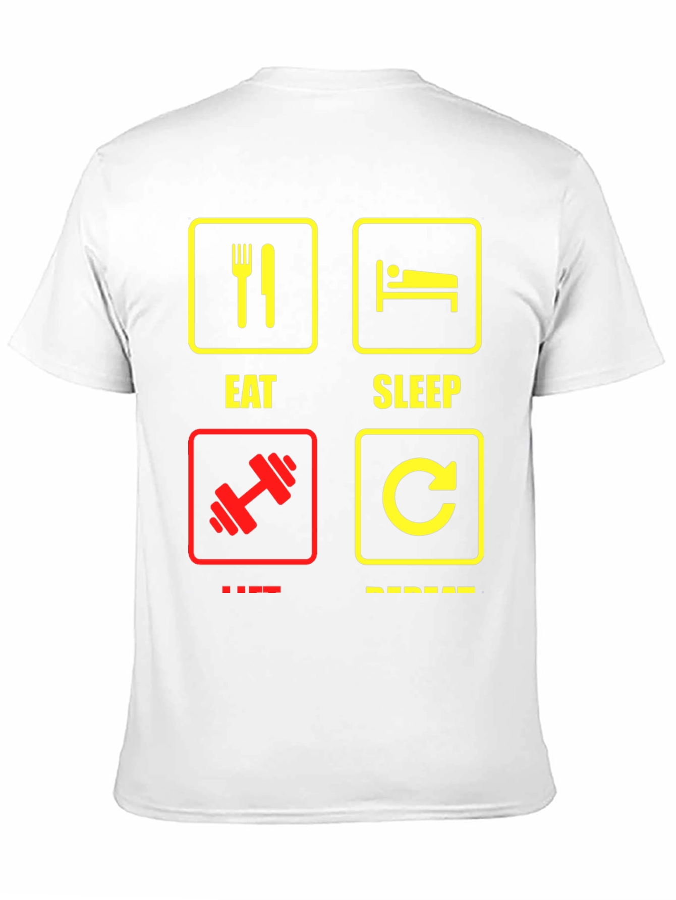 Eat Sleep Gym Repeat Graphic T-Shirt