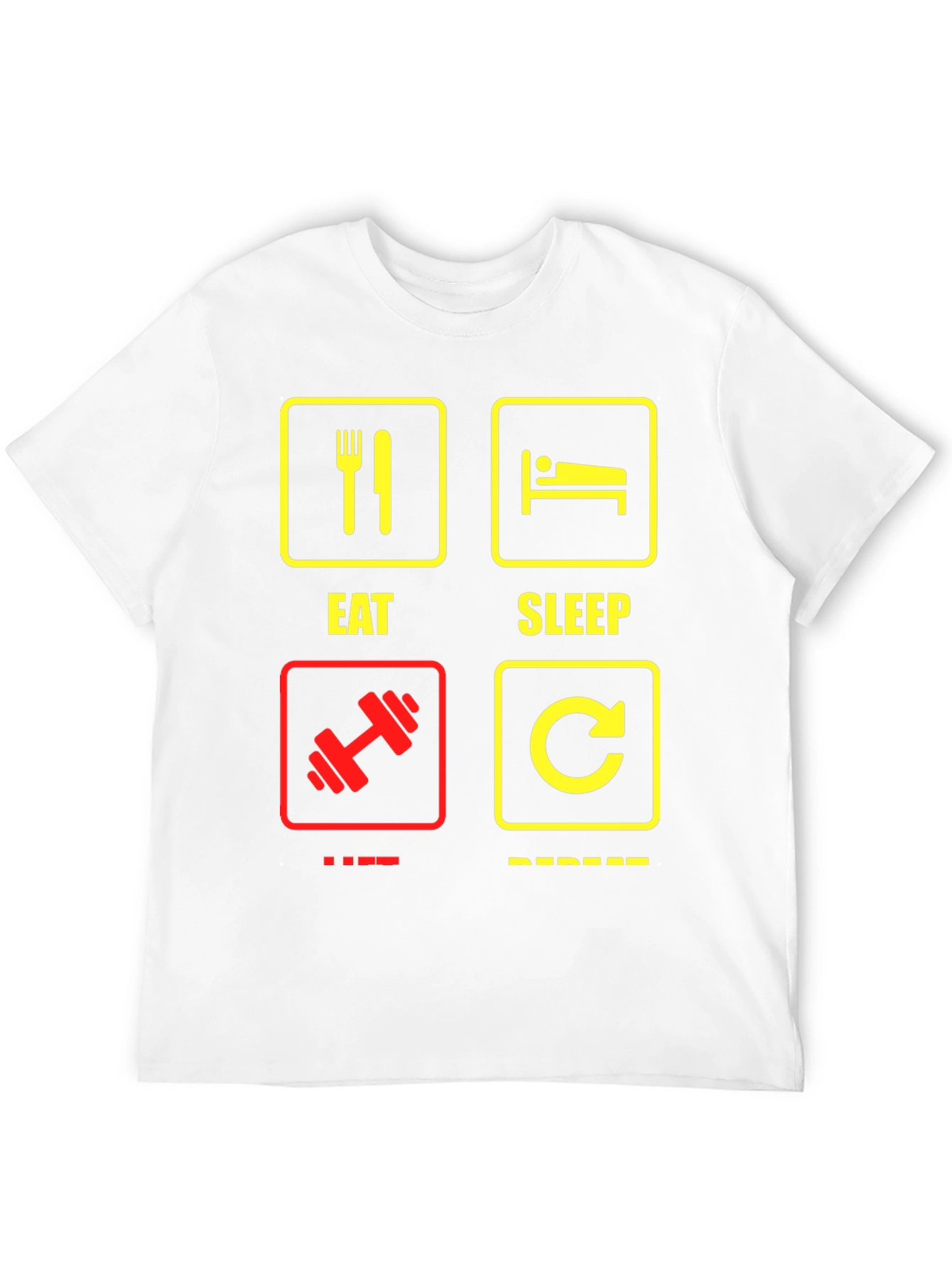 Eat Sleep Gym Repeat Graphic T-Shirt
