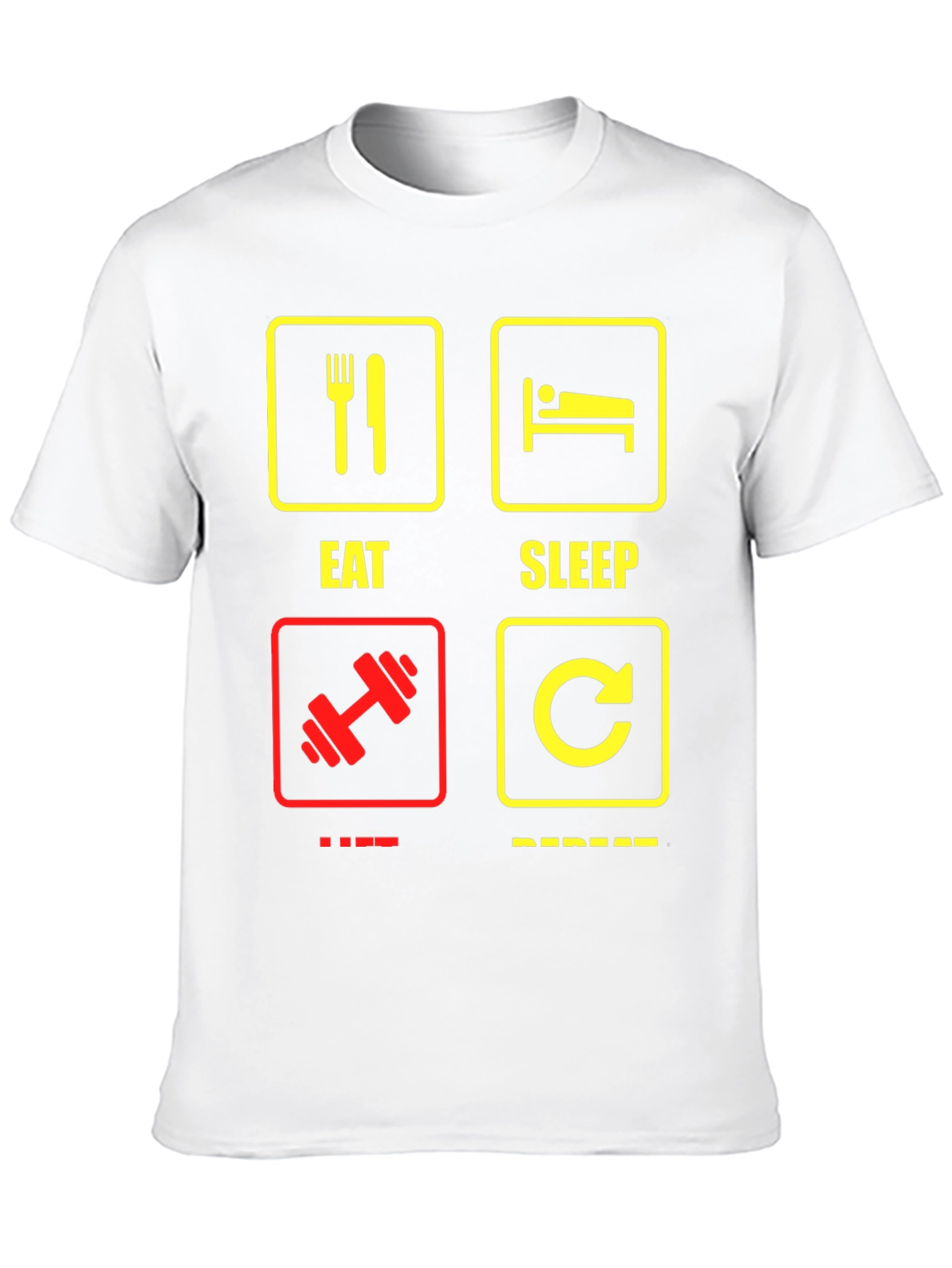 Eat Sleep Gym Repeat Graphic T-Shirt