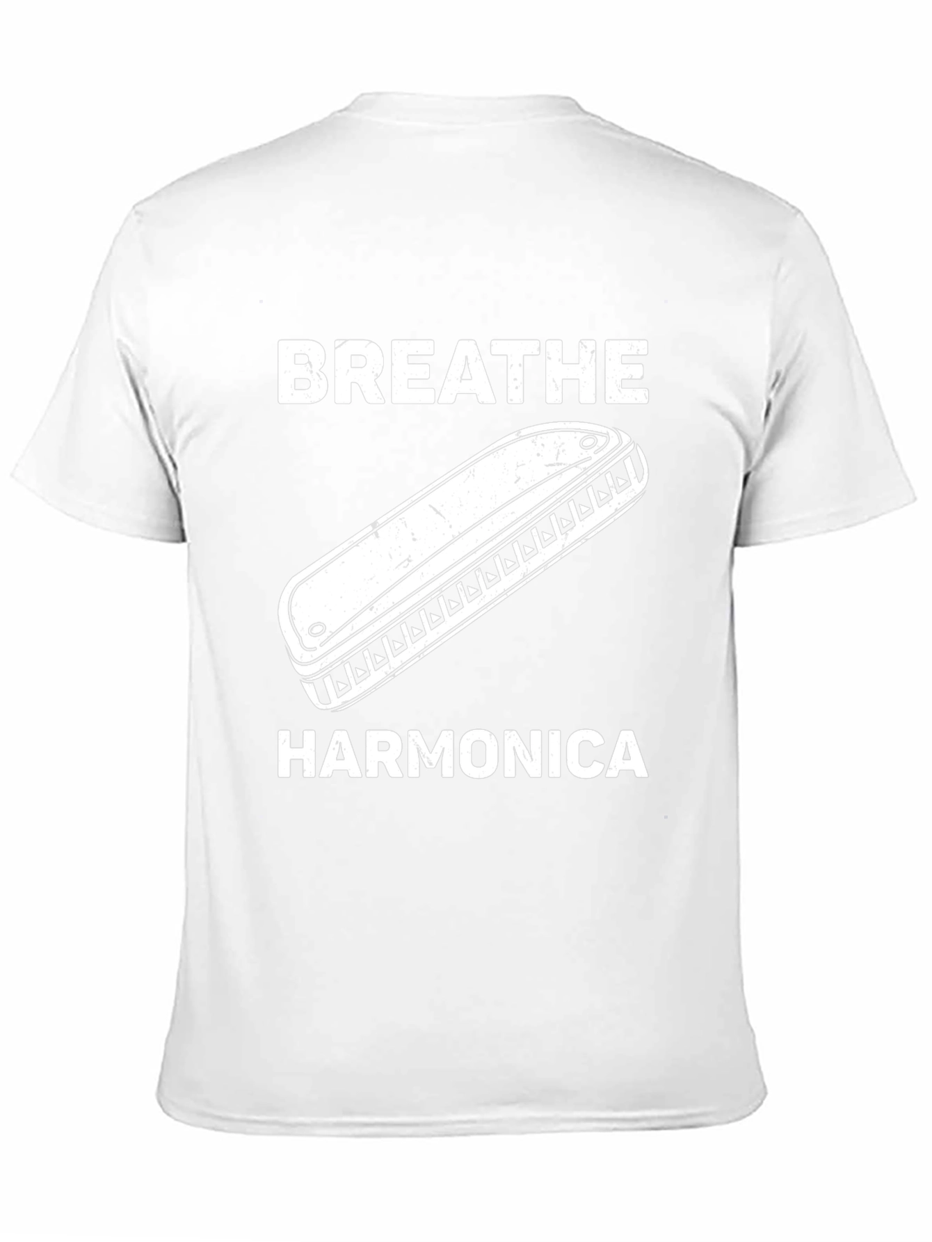 Breathe Harmonica Graphic T-Shirt Music Lover Tee