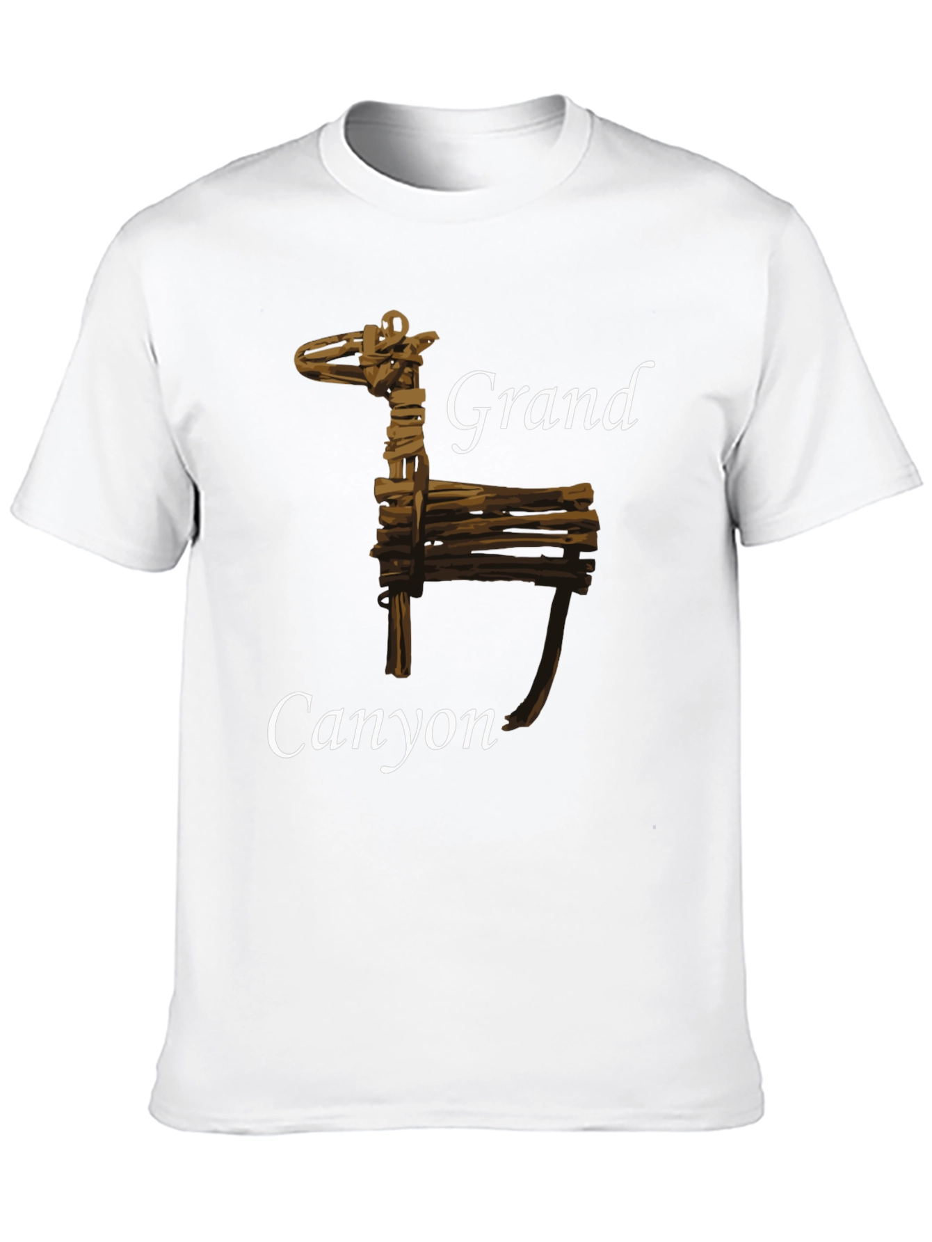 Grand Canyon Wooden Deer Black T-Shirt