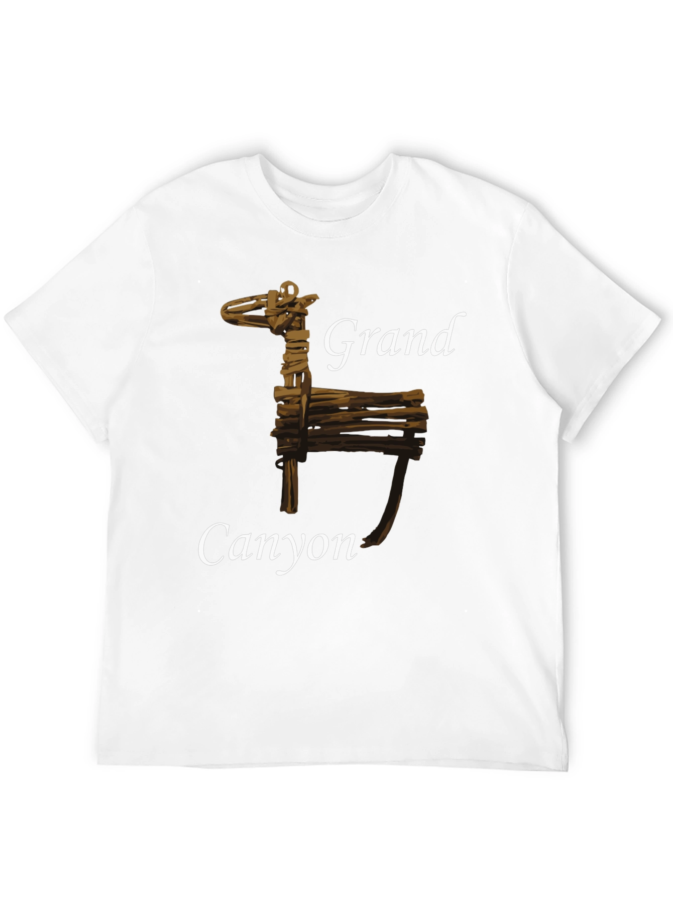 Grand Canyon Wooden Deer Black T-Shirt