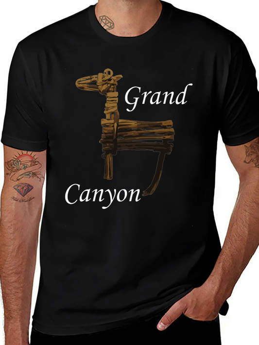 Grand Canyon Wooden Deer Black T-Shirt
