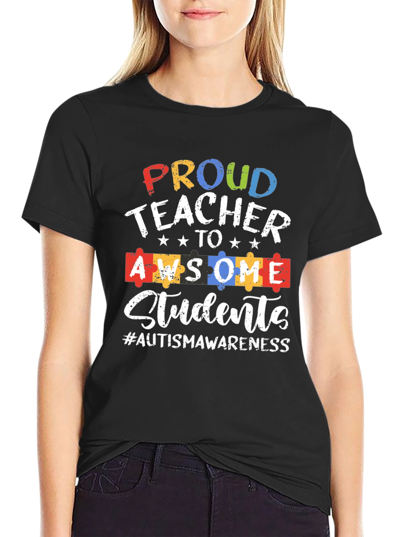 Proud Teacher Autism Awareness T-Shirt