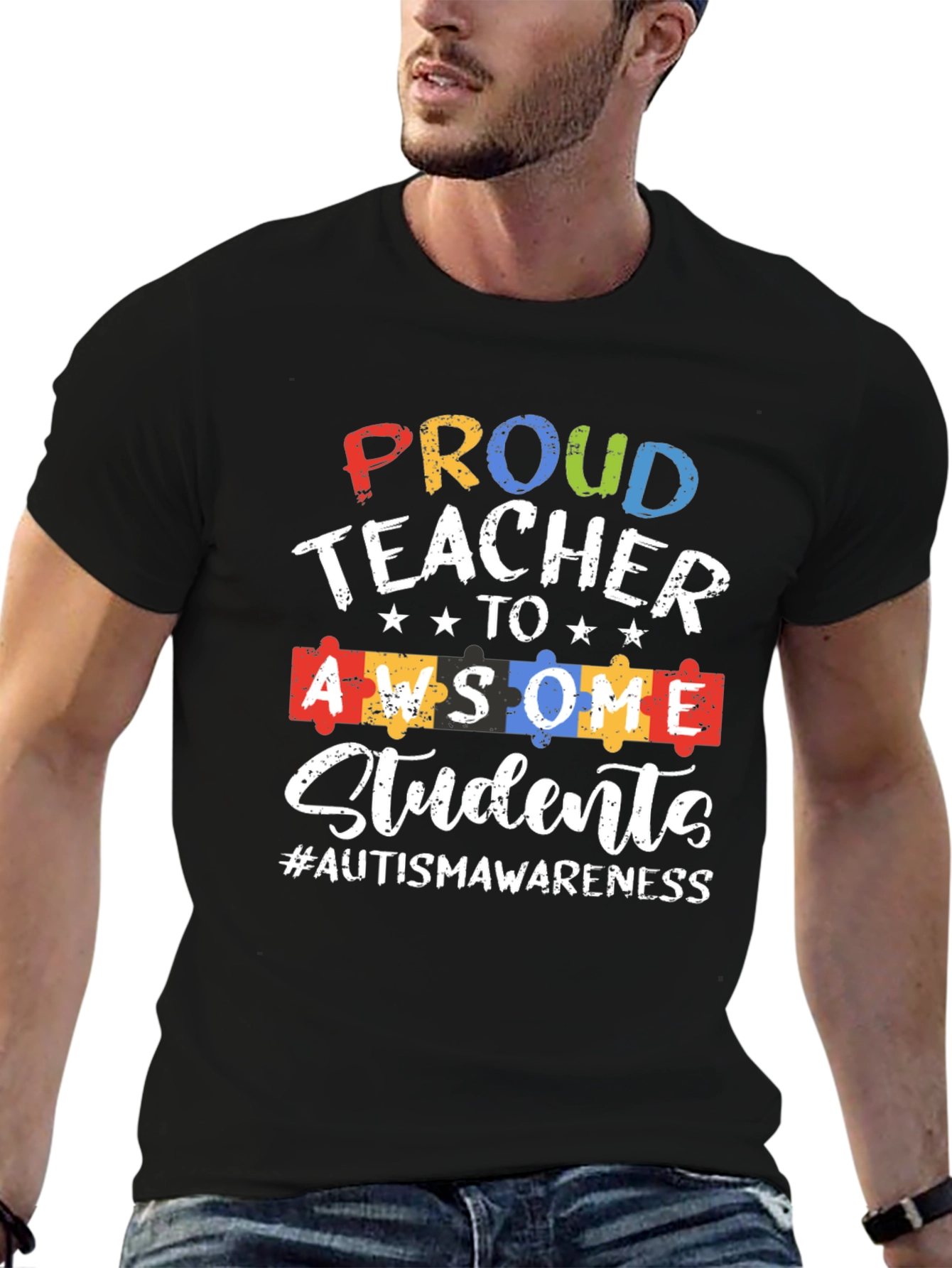 Proud Teacher Autism Awareness T-Shirt