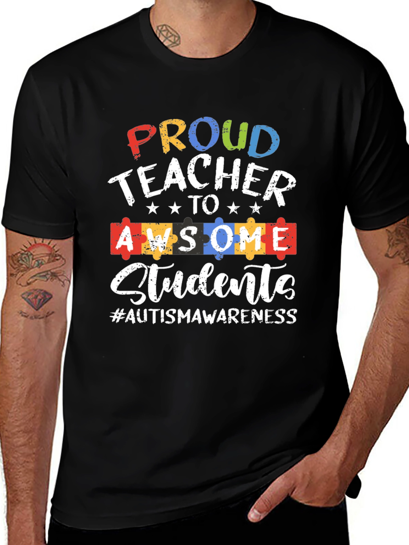 Proud Teacher Autism Awareness T-Shirt