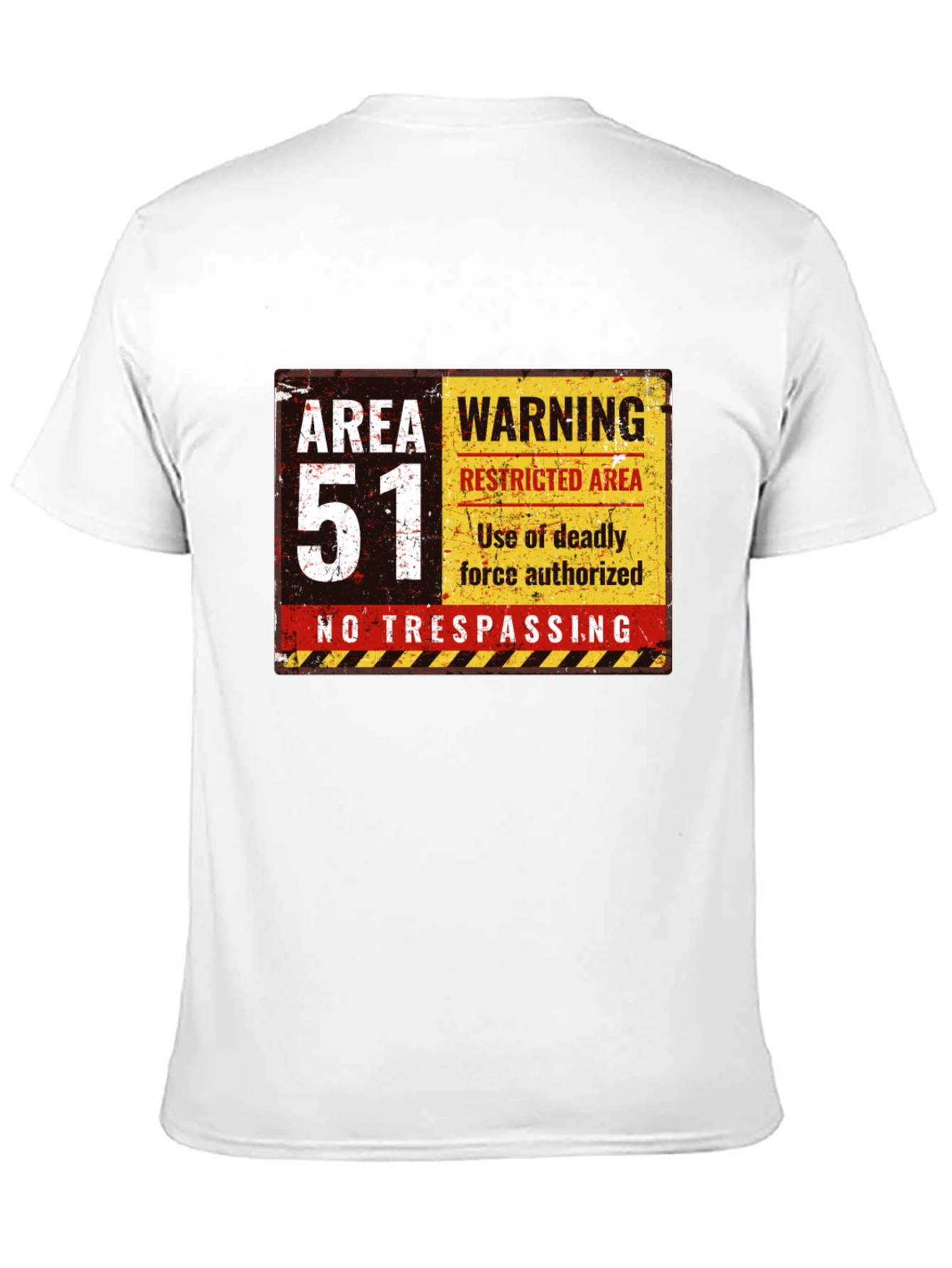 Area 51 Warning Black T-Shirt
